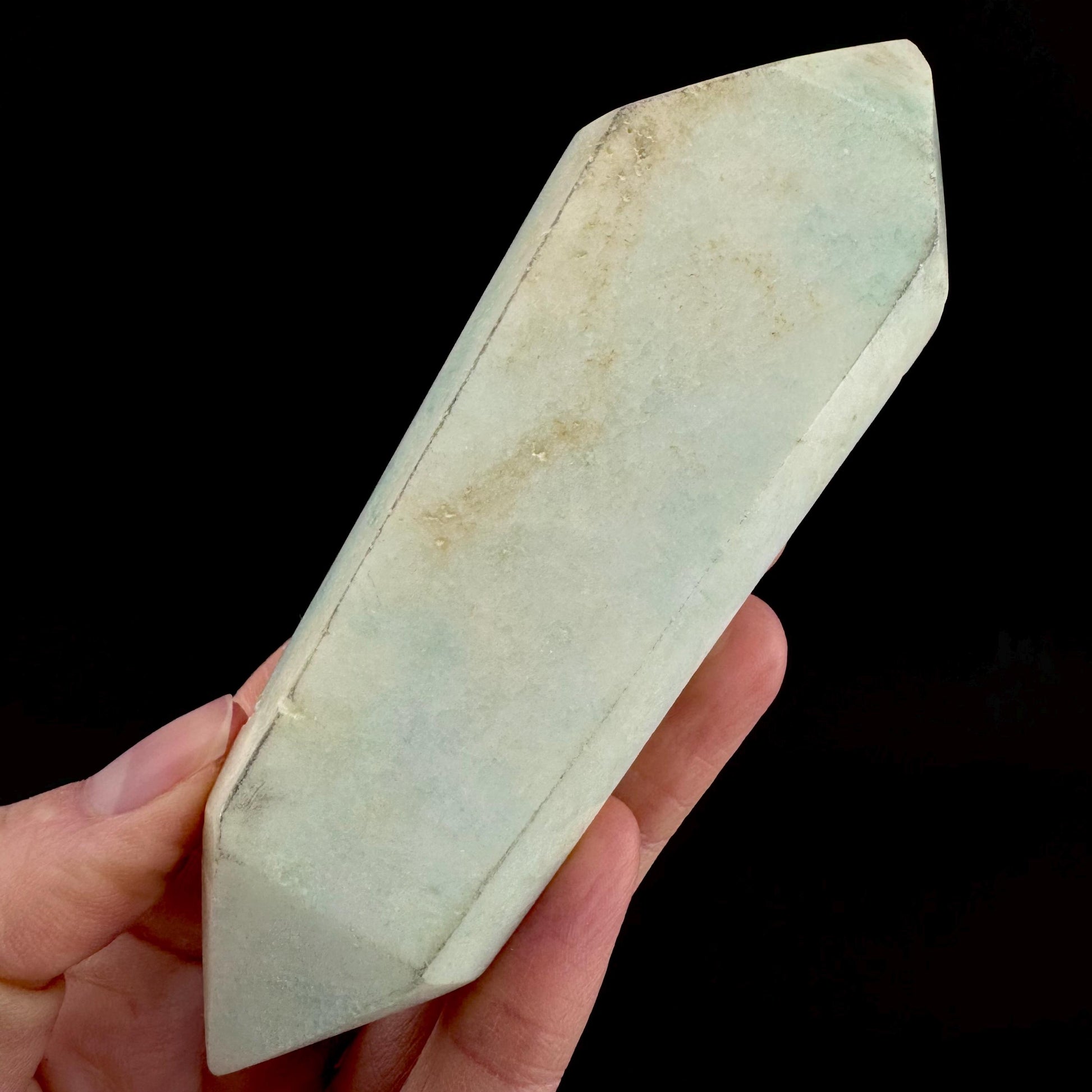 Smithsonite Crystal Point | Polished Blue Tower
