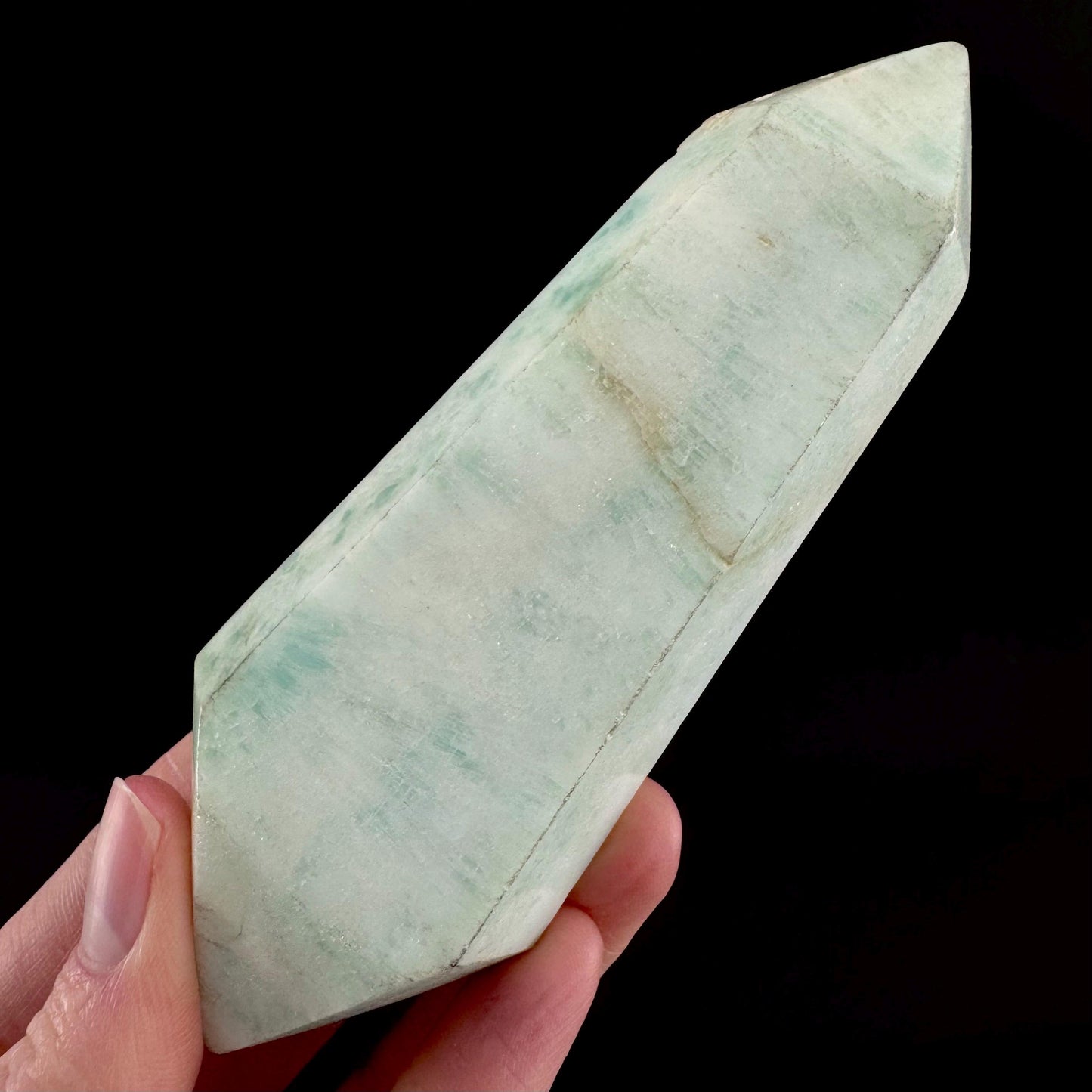 Smithsonite Crystal Point | Polished Blue Tower
