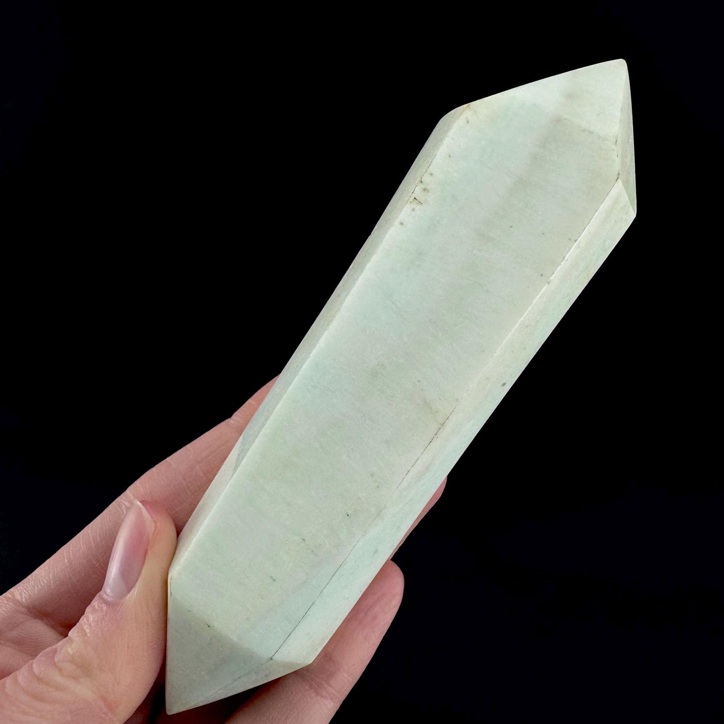 Smithsonite Crystal Point | Polished Blue Tower