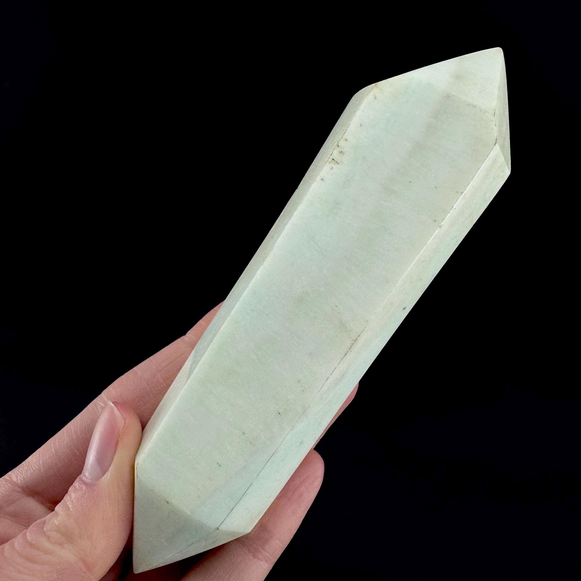 Smithsonite Crystal Point | Polished Blue Tower