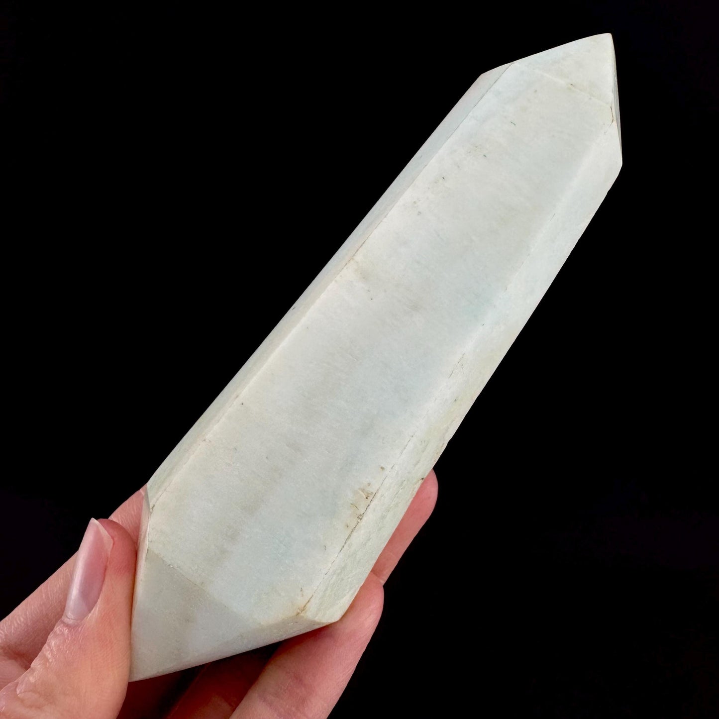 Smithsonite Crystal Point | Polished Blue Tower
