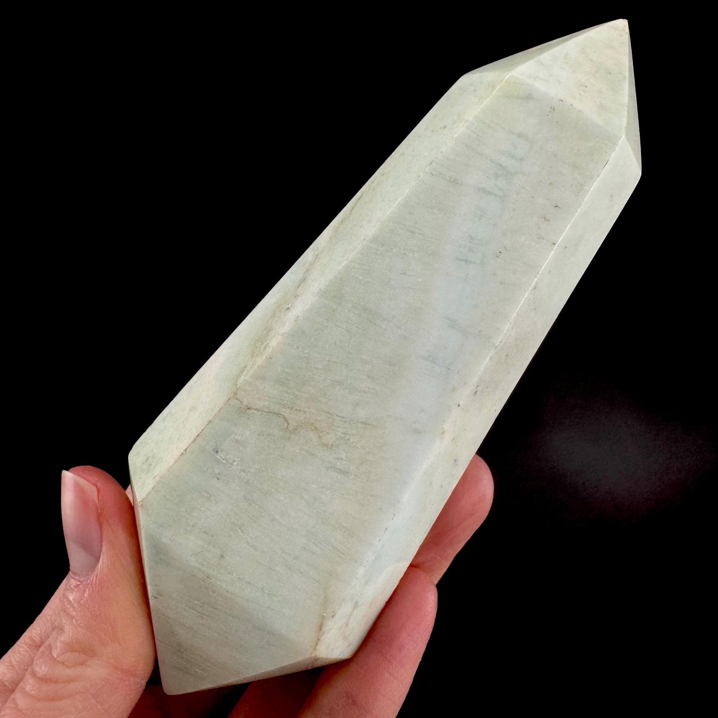 Smithsonite Crystal Point | Polished Blue Tower