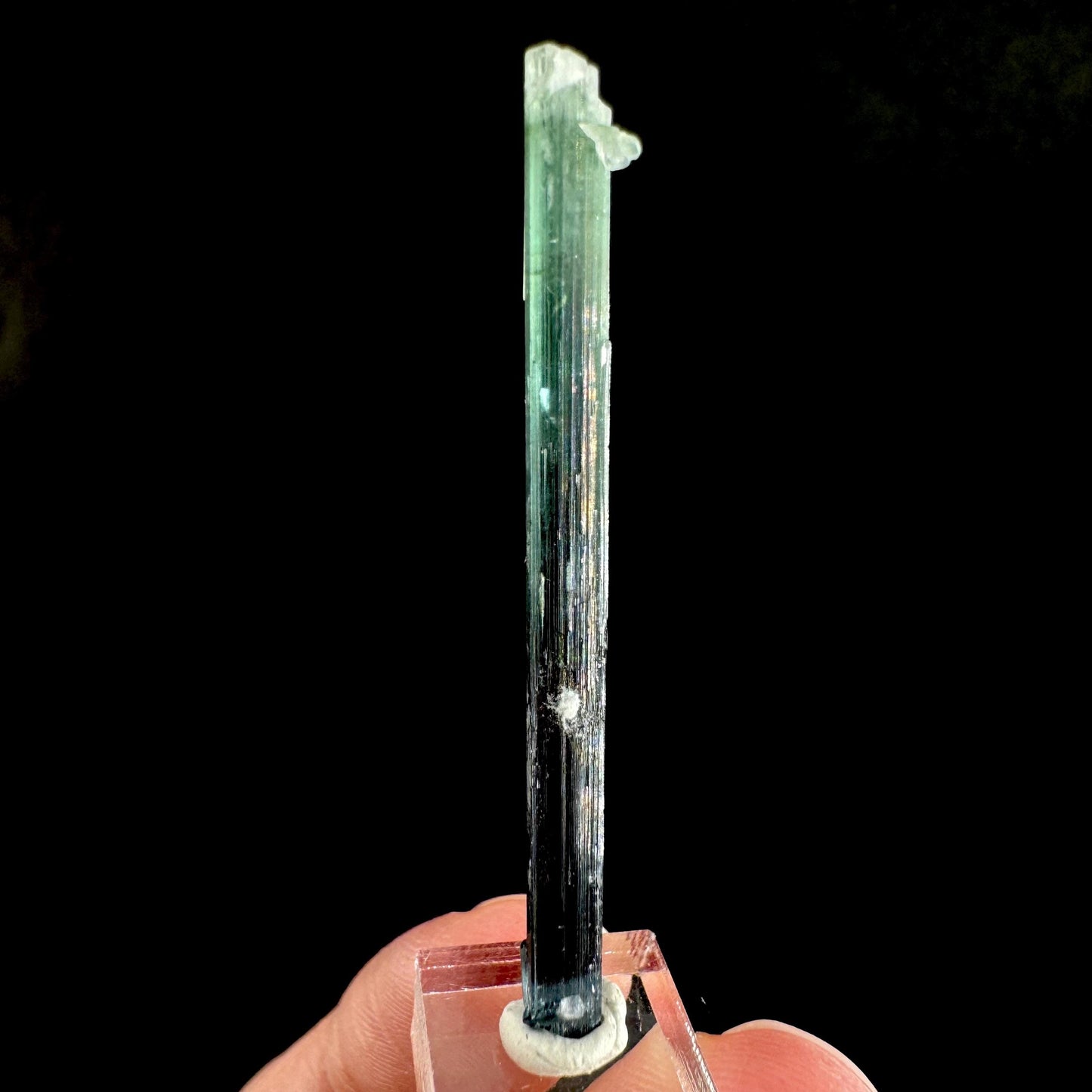Indicolite Tourmaline Crystal | Natural Blue-Green Mineral Specimen from Pakistan
