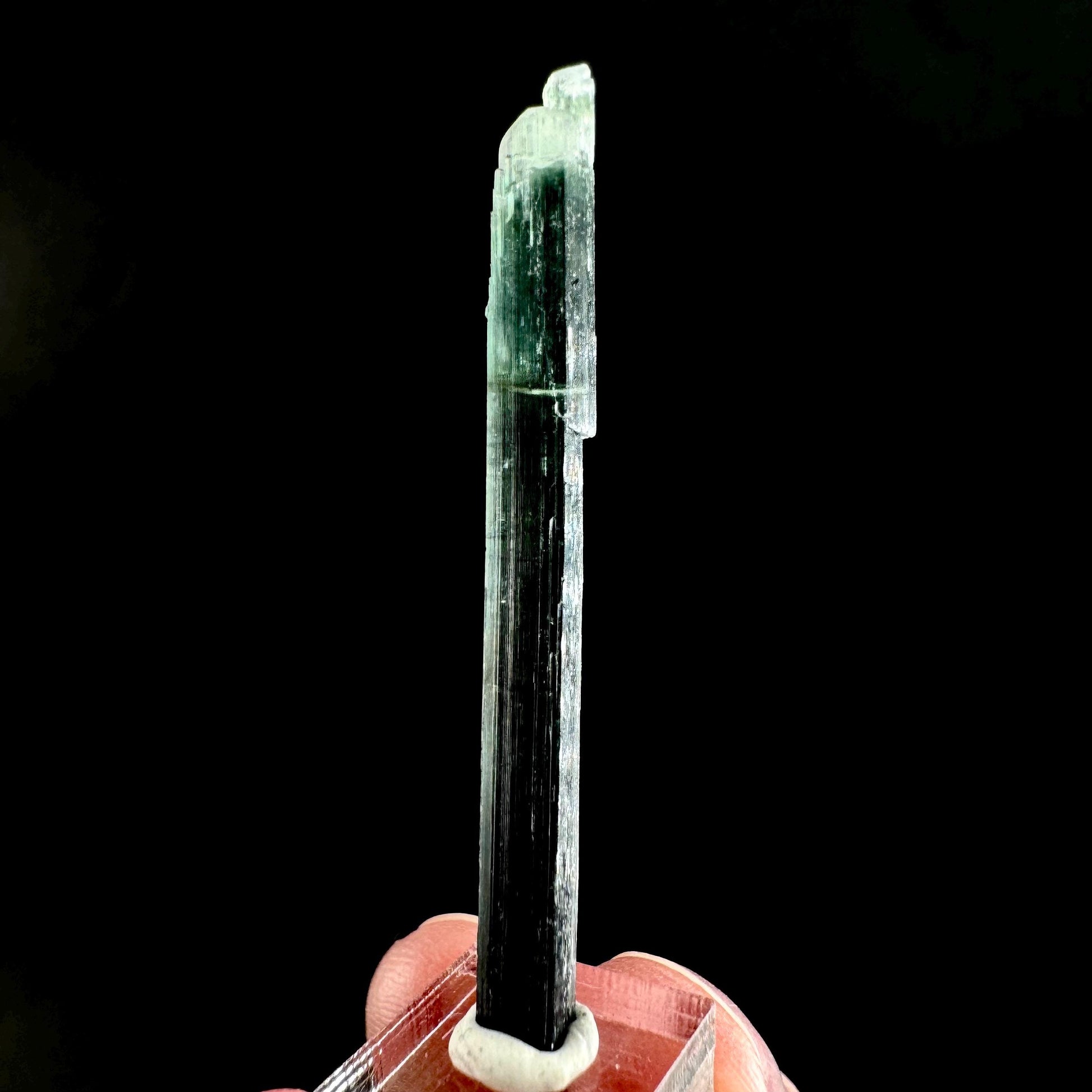 Indicolite Tourmaline Crystal | Natural Blue-Green Mineral Specimen from Pakistan