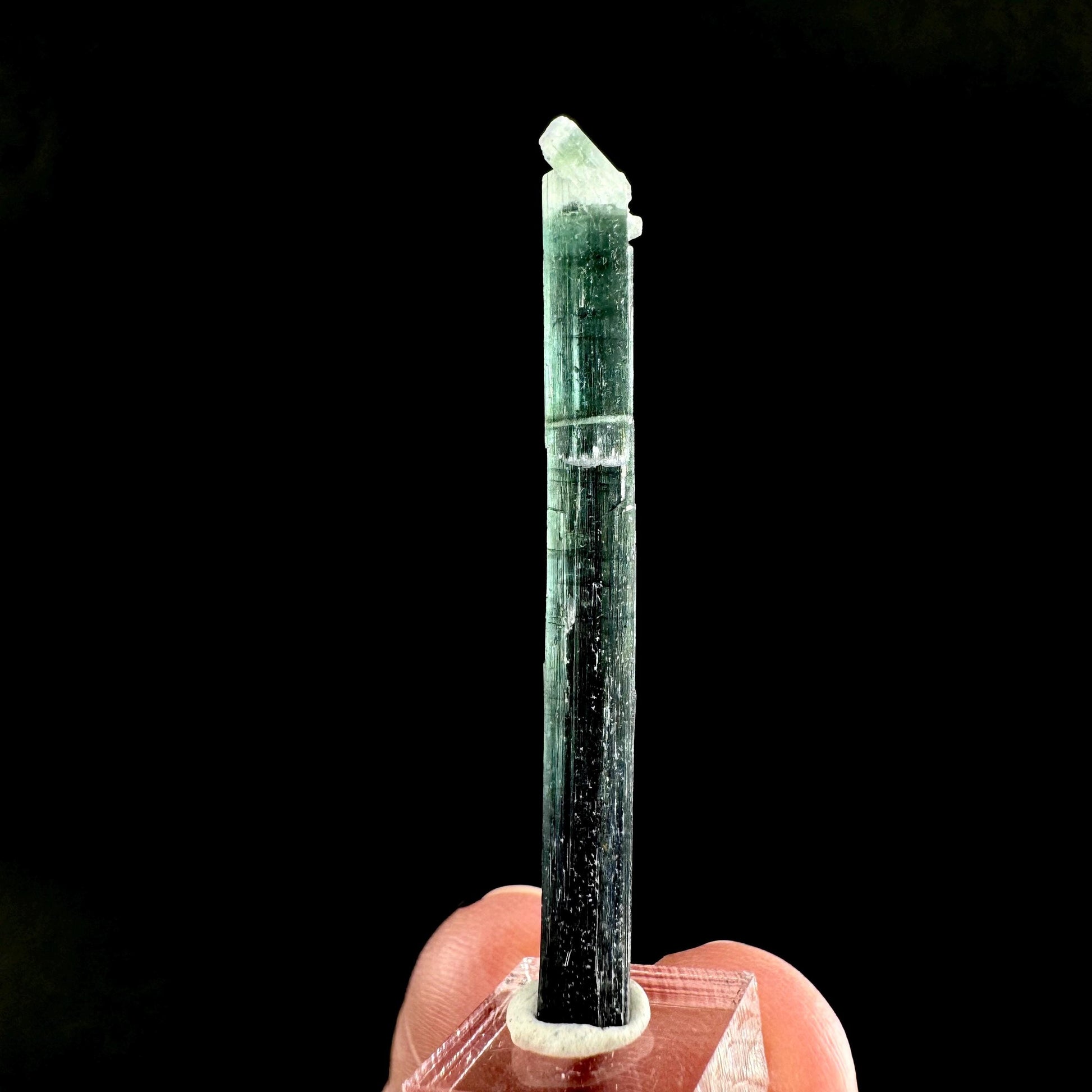 Indicolite Tourmaline Crystal | Natural Blue-Green Mineral Specimen from Pakistan