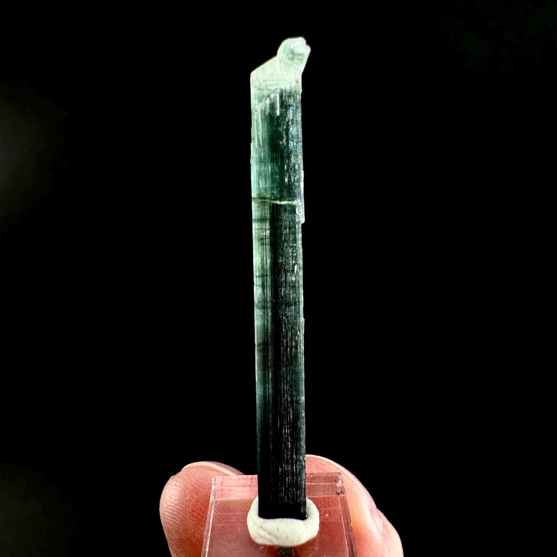 Indicolite Tourmaline Crystal | Natural Blue-Green Mineral Specimen from Pakistan