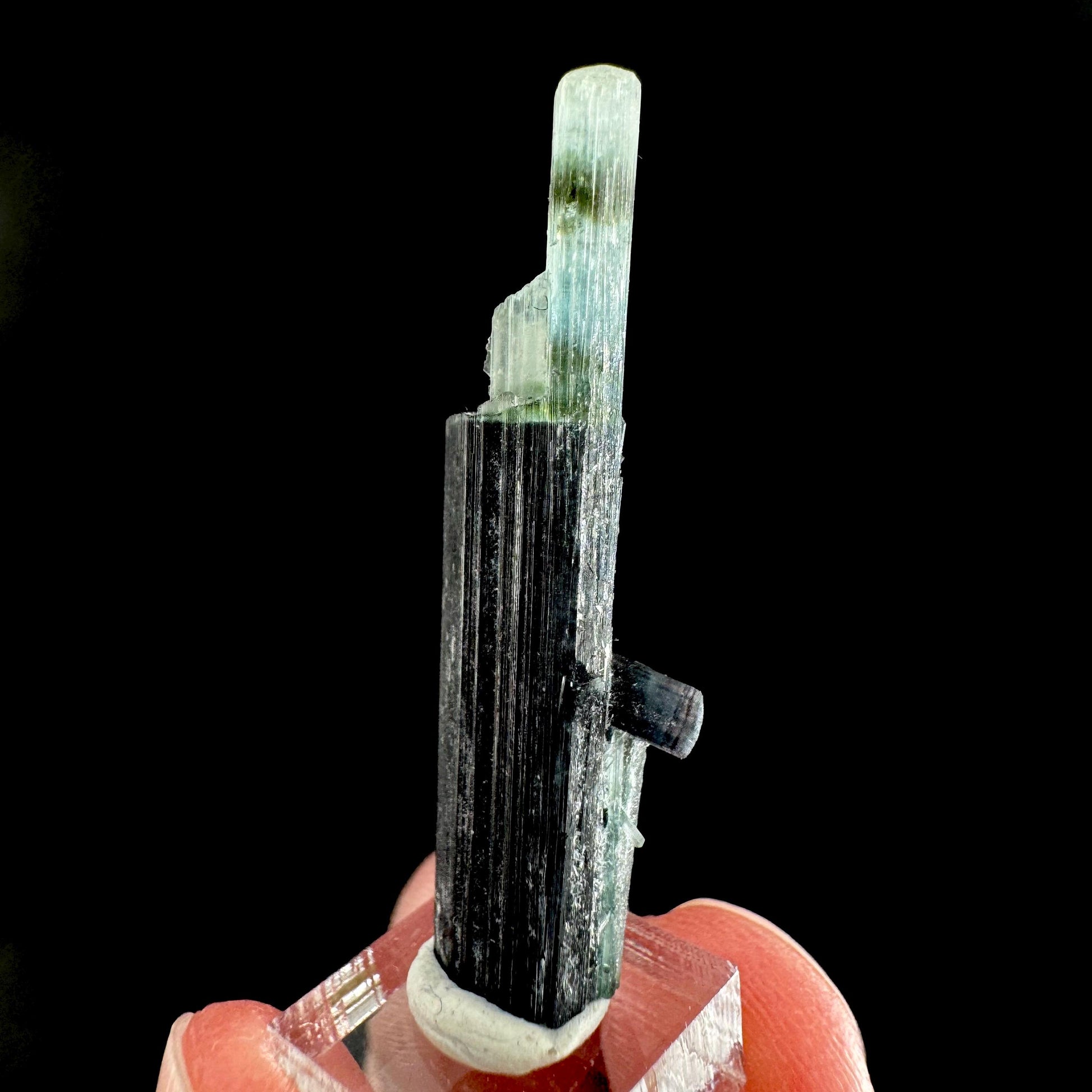 Indicolite Tourmaline Crystal | Natural Blue-Green Mineral Specimen from Pakistan