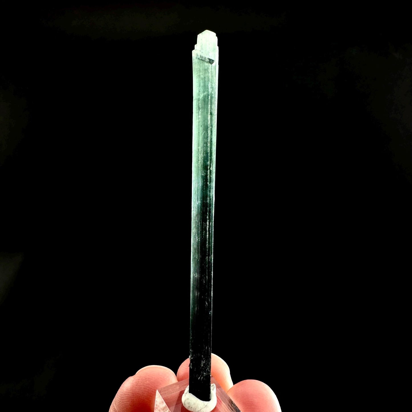 Indicolite Tourmaline Crystal | Natural Blue-Green Mineral Specimen from Pakistan