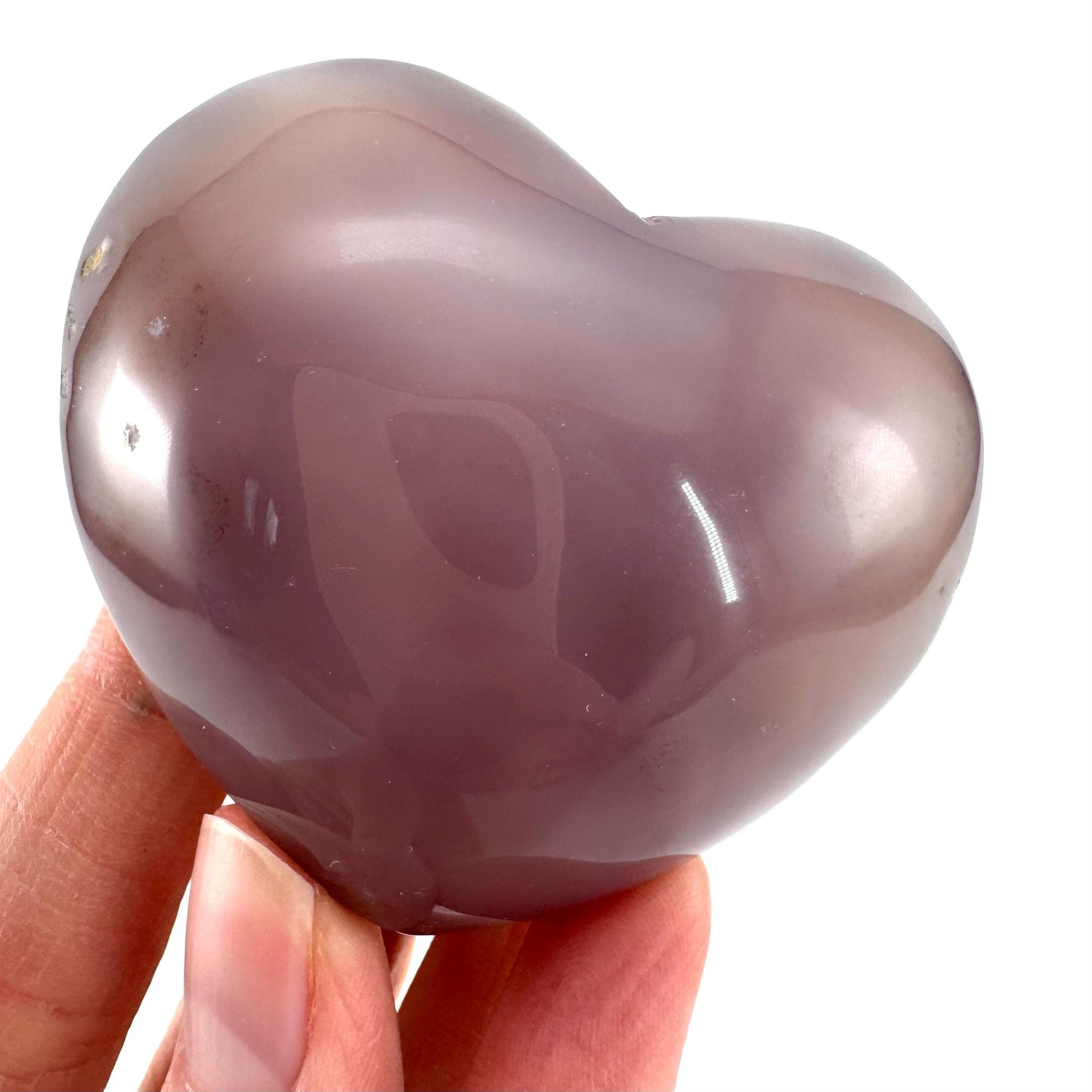 Druzy Agate Heart | Polished Crystal Geode