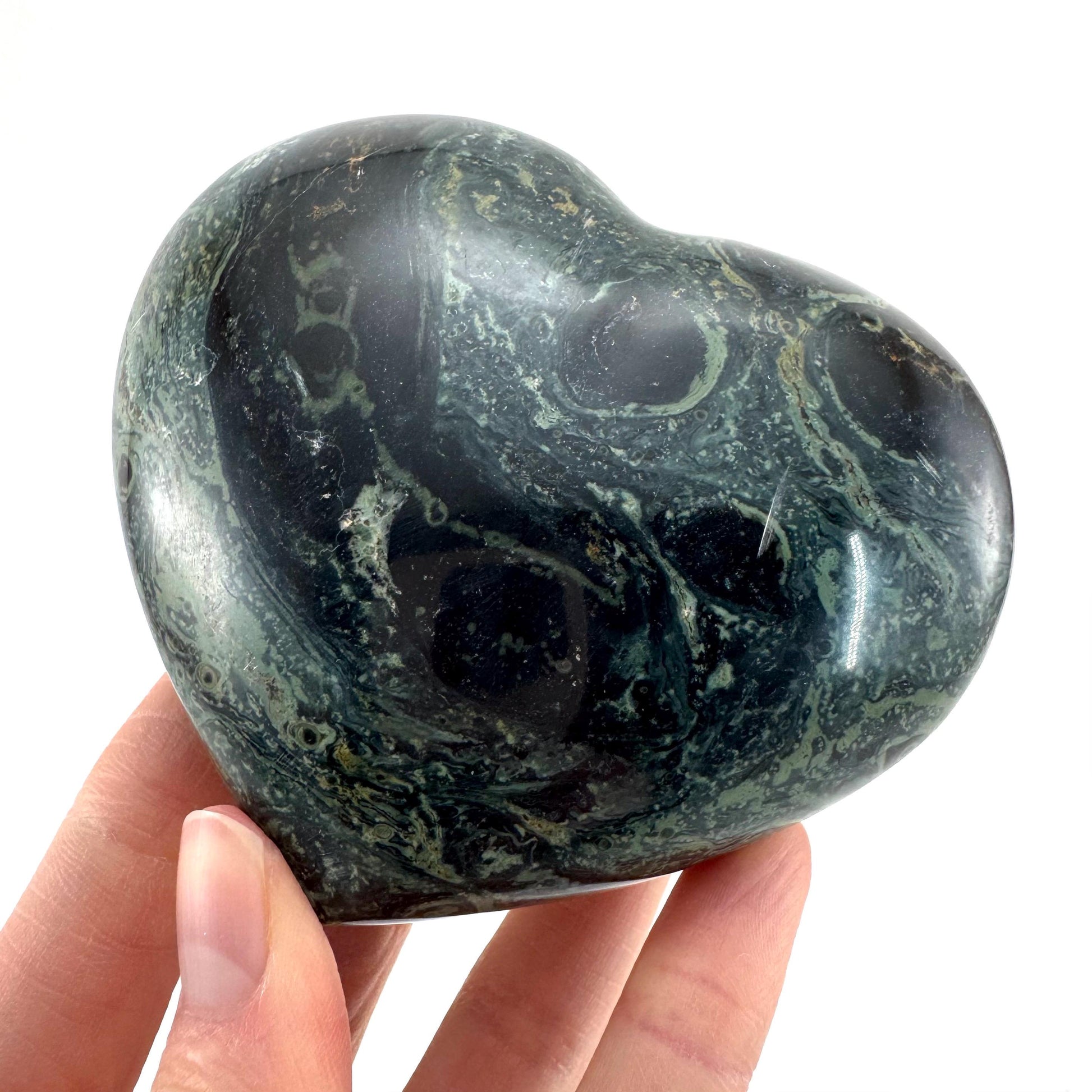Kambaba Jasper Heart | Polished Crystal Decor