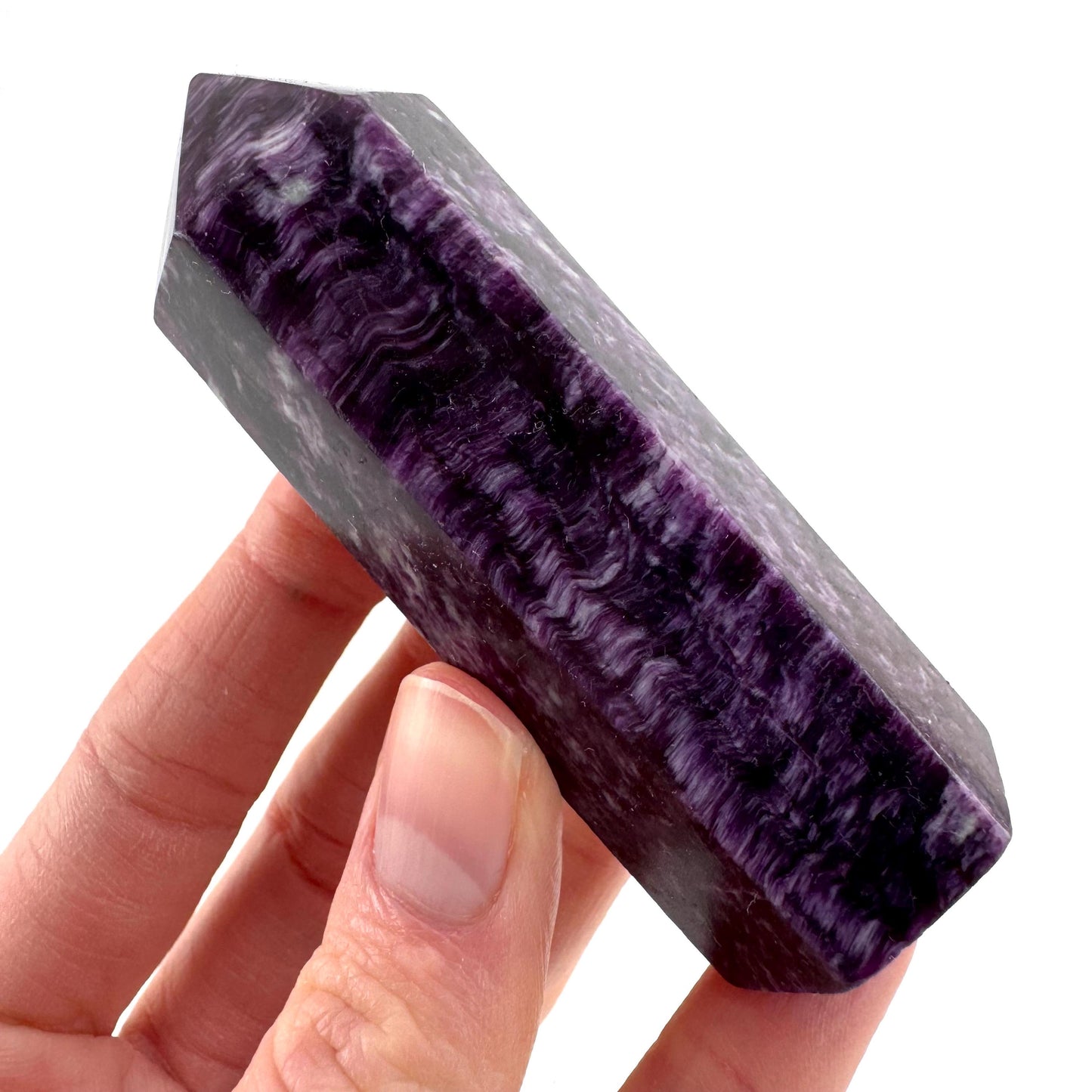 Kammererite Crystal Point | Polished Tower Wand