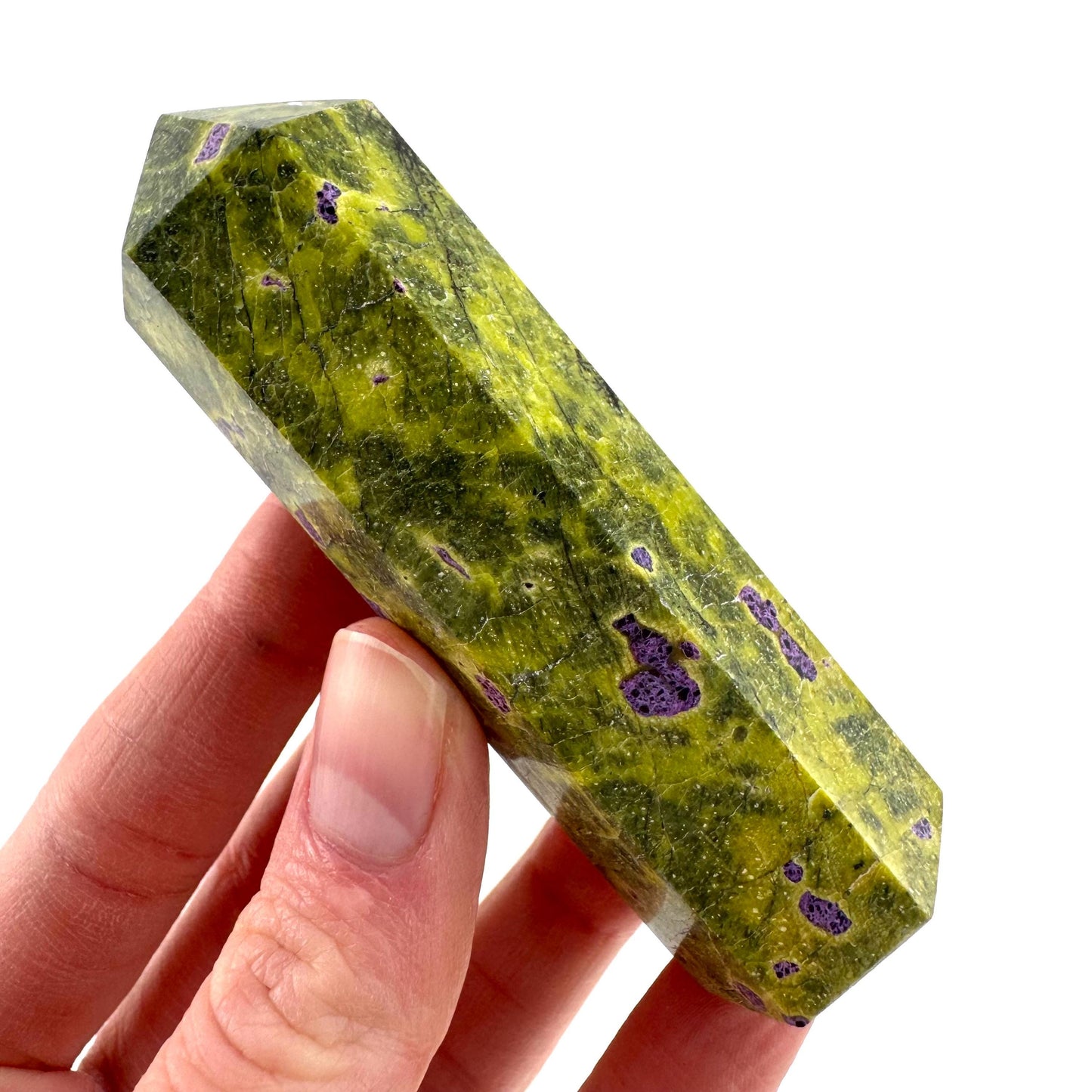 Atlantisite Crystal Point | Stichtite in Serpentine from Tasmania