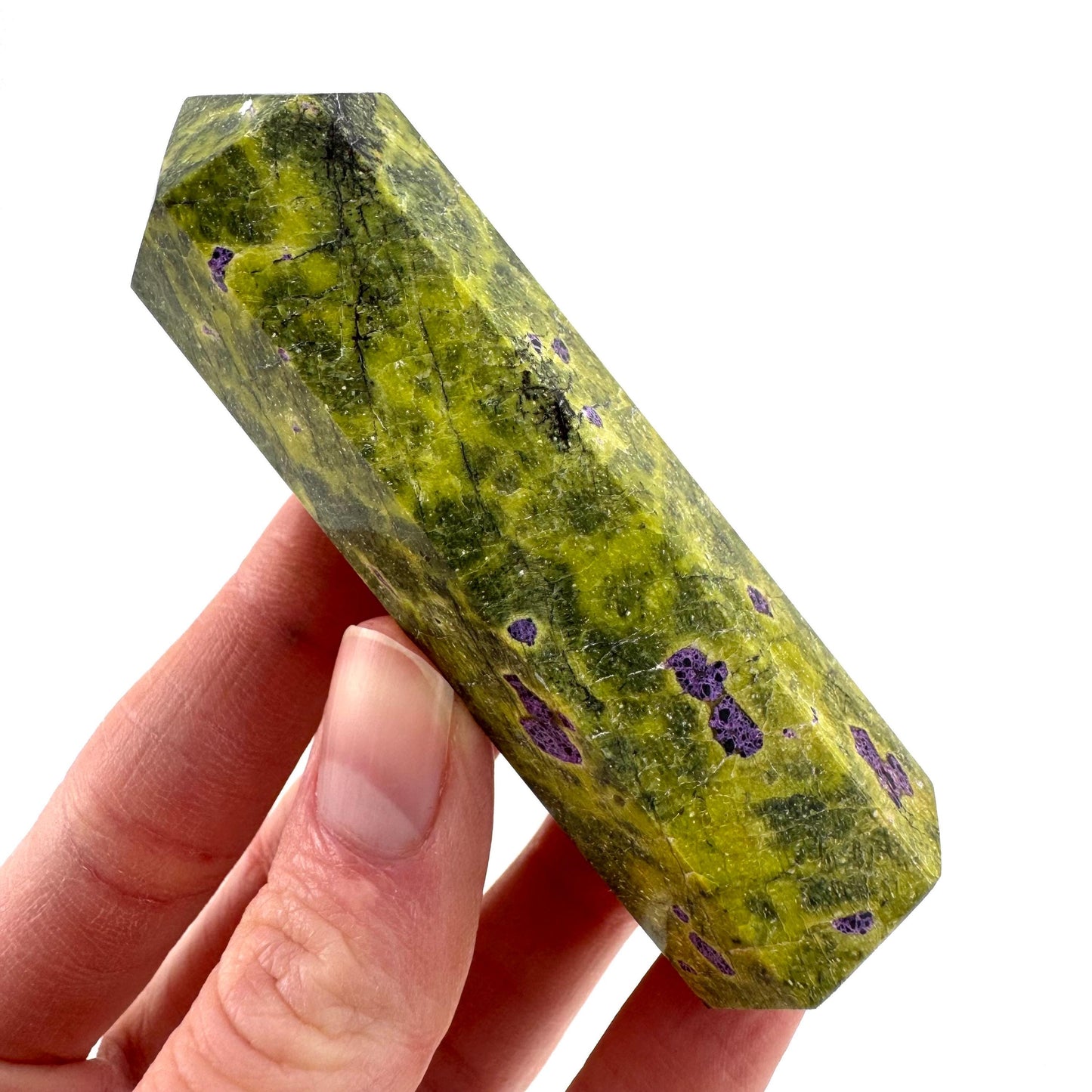 Atlantisite Crystal Point | Stichtite in Serpentine from Tasmania