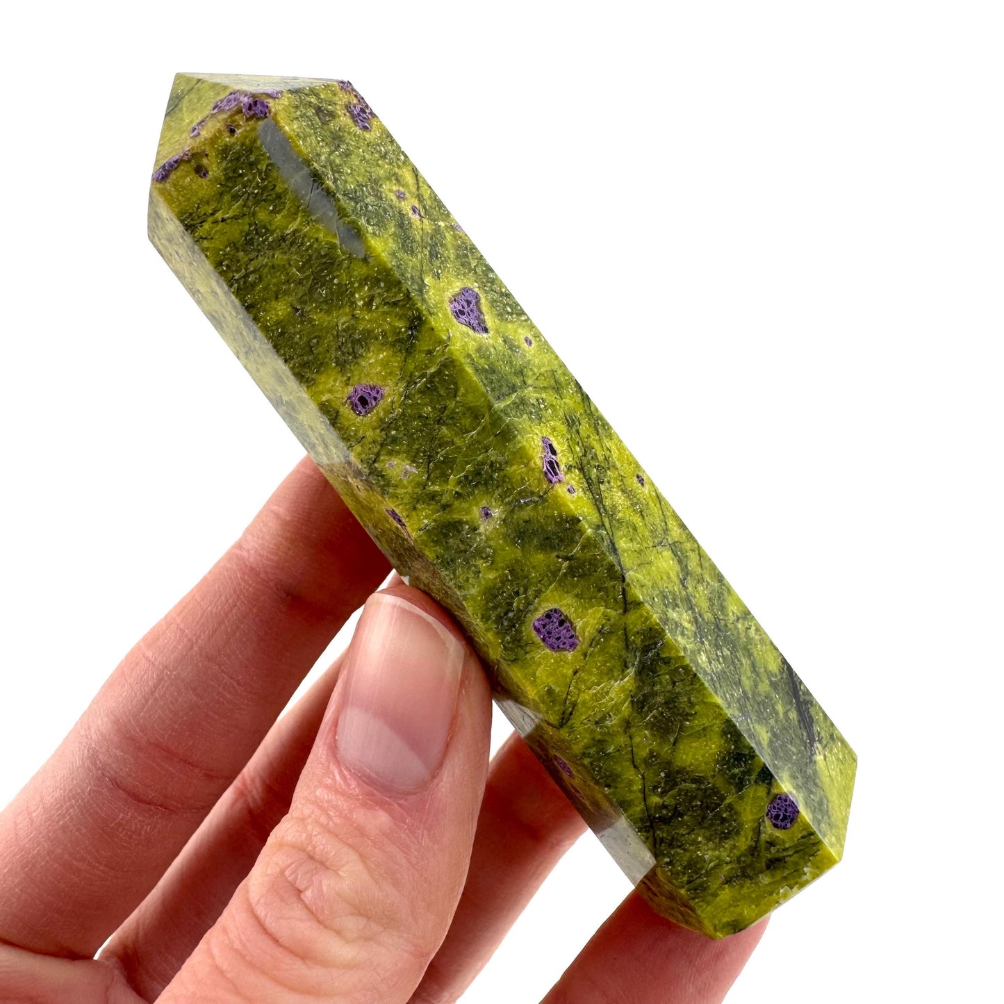 Atlantisite Crystal Point | Stichtite in Serpentine from Tasmania