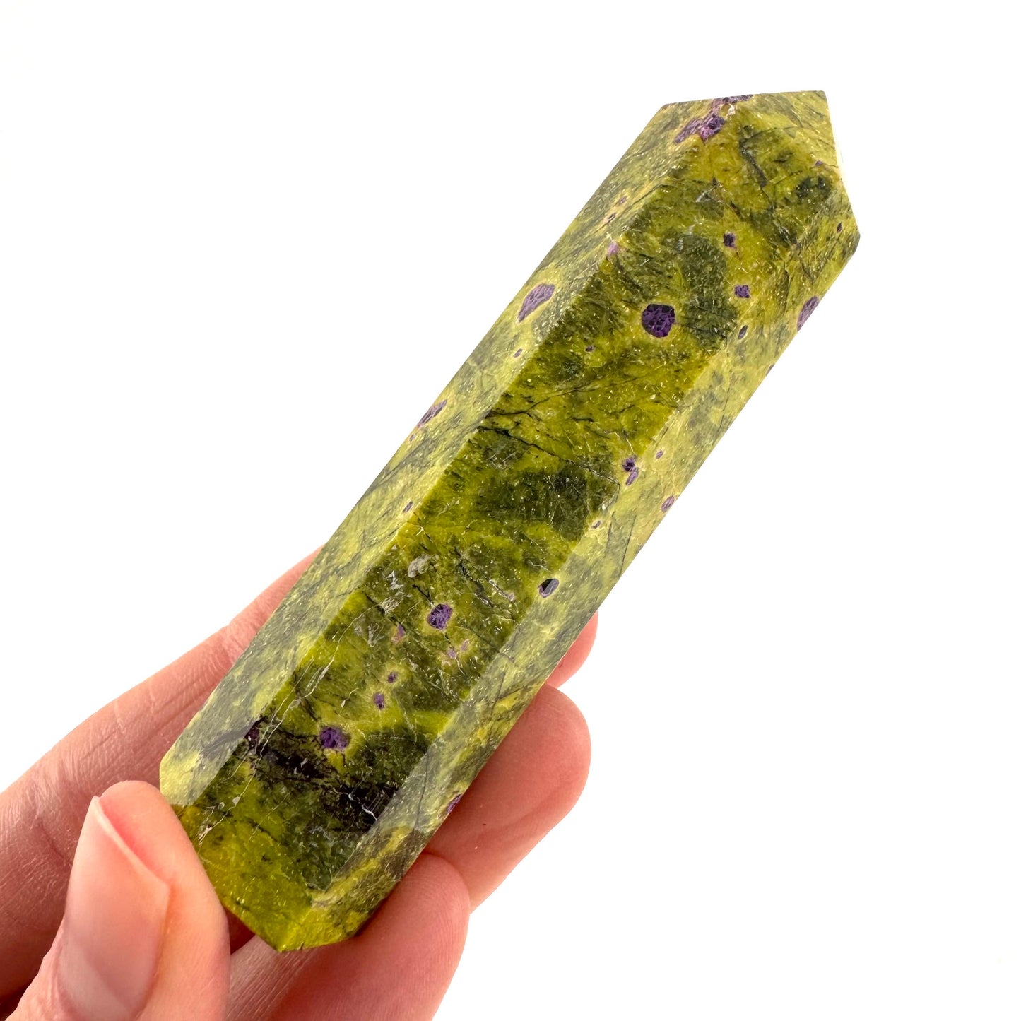 Atlantisite Crystal Point | Stichtite in Serpentine from Tasmania