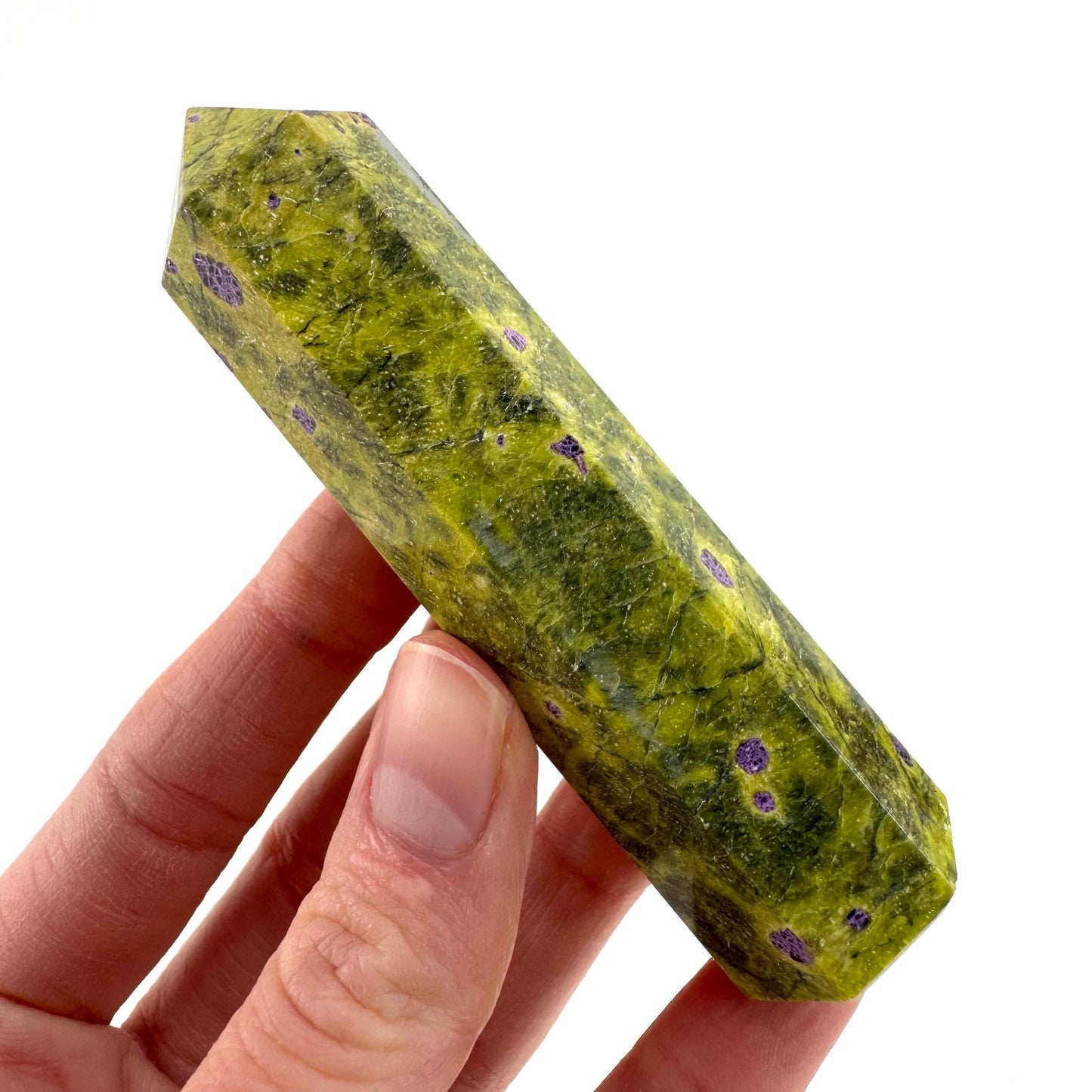 Atlantisite Crystal Point | Stichtite in Serpentine from Tasmania