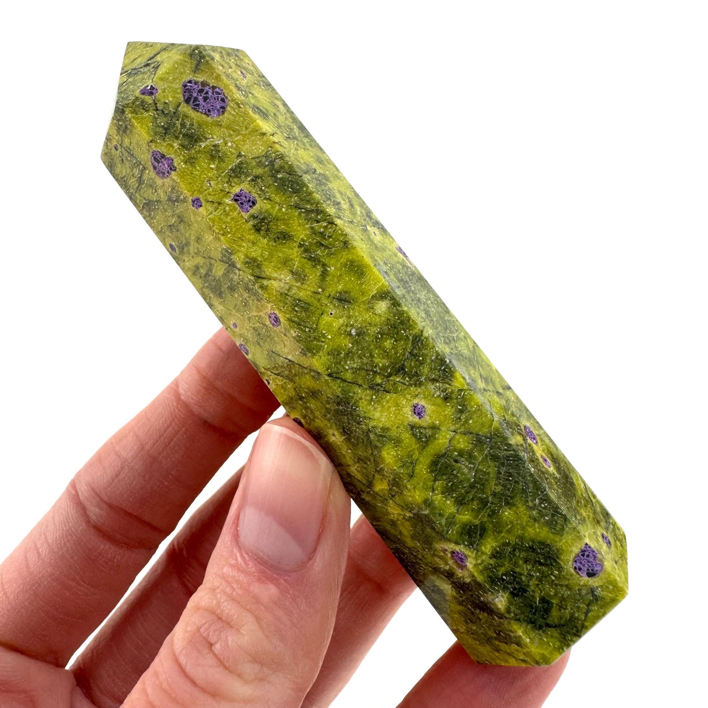 Atlantisite Crystal Point | Stichtite in Serpentine from Tasmania
