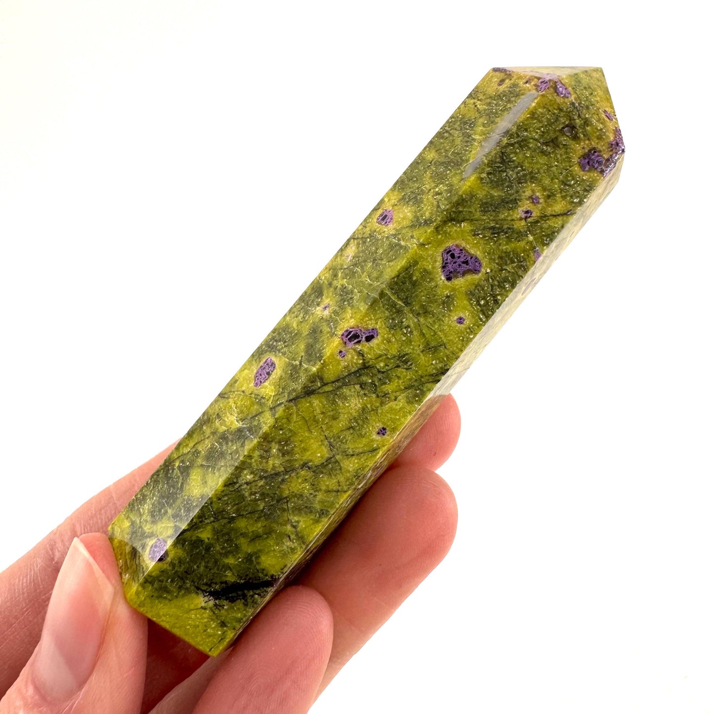 Atlantisite Crystal Point | Stichtite in Serpentine from Tasmania