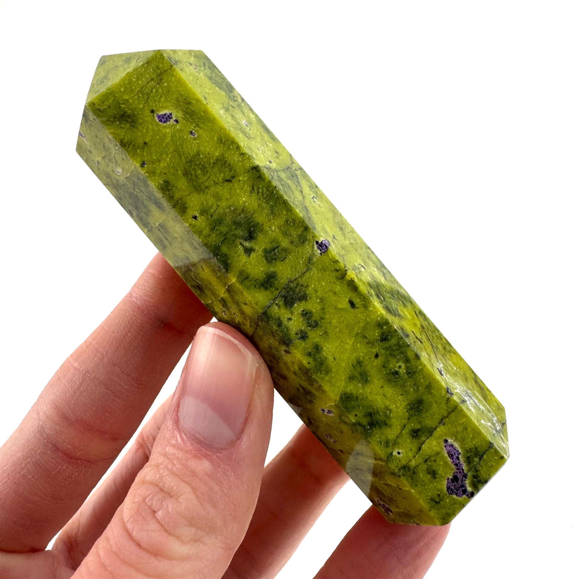 Atlantisite Crystal Point | Stichtite in Serpentine from Tasmania