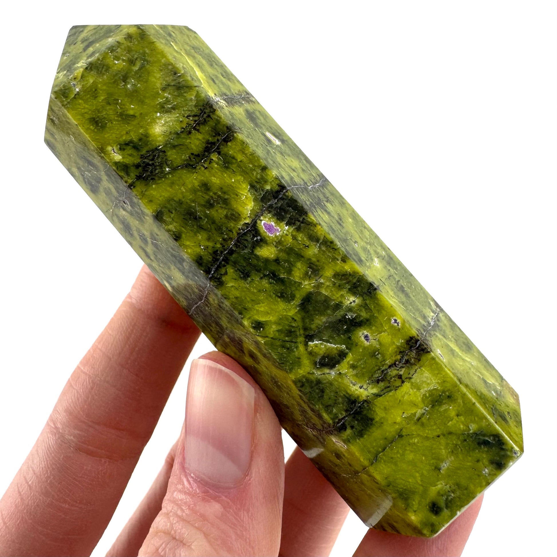 Atlantisite Crystal Point | Stichtite in Serpentine from Tasmania