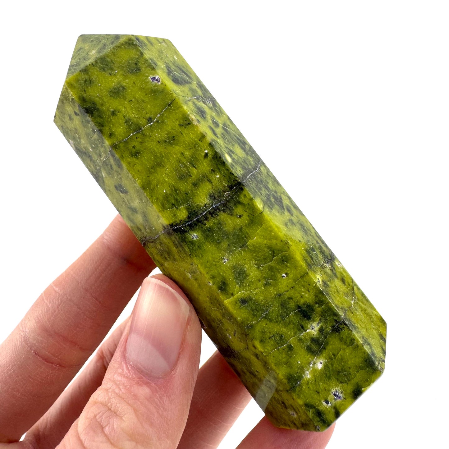 Atlantisite Crystal Point | Stichtite in Serpentine from Tasmania