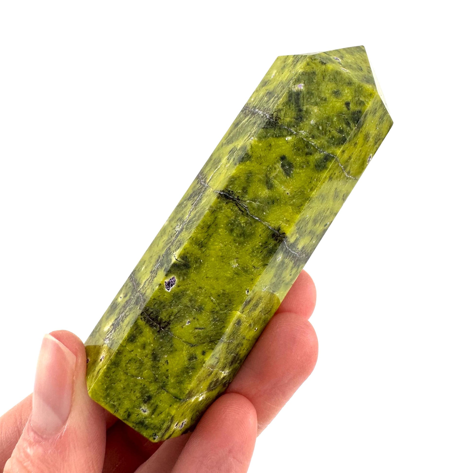 Atlantisite Crystal Point | Stichtite in Serpentine from Tasmania