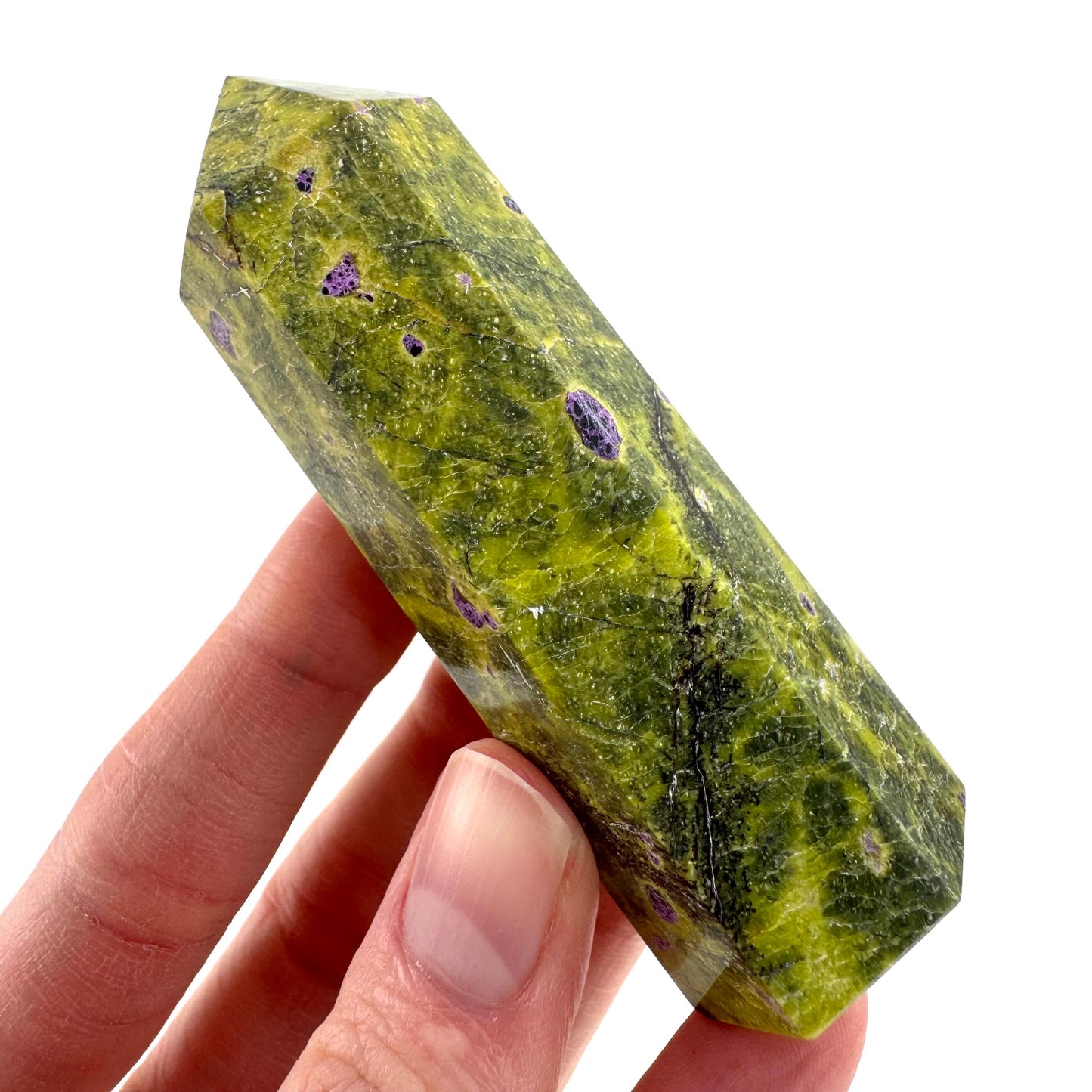 Atlantisite Crystal Point | Stichtite in Serpentine from Tasmania