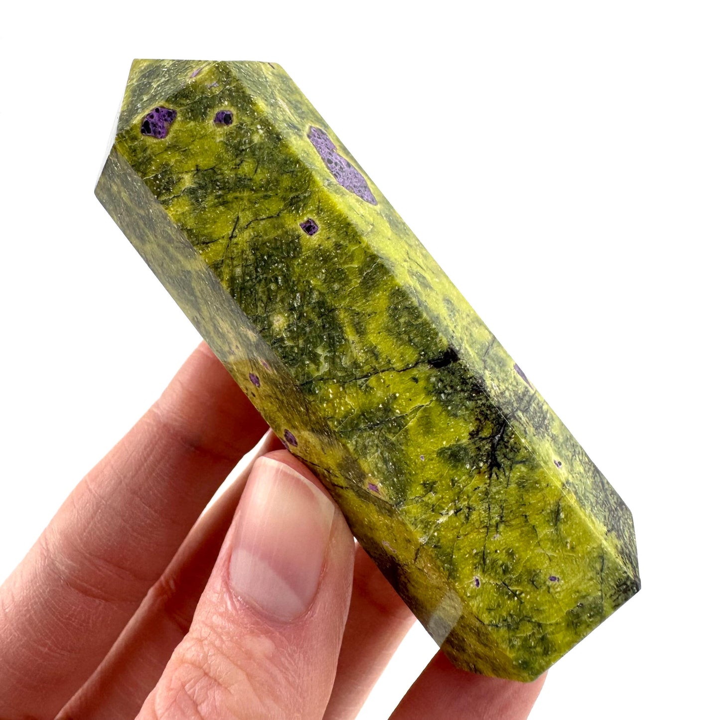 Atlantisite Crystal Point | Stichtite in Serpentine from Tasmania