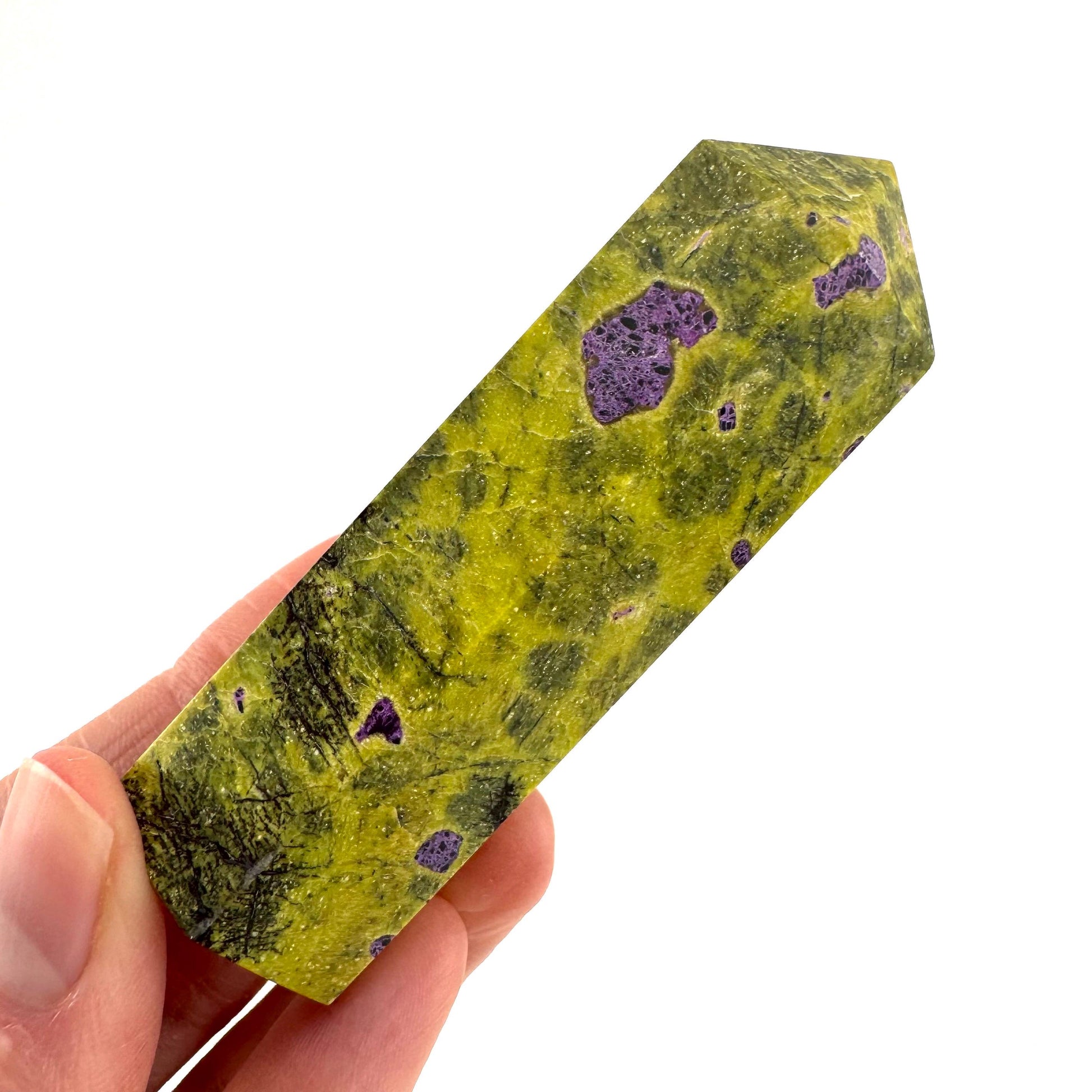Atlantisite Crystal Point | Stichtite in Serpentine from Tasmania