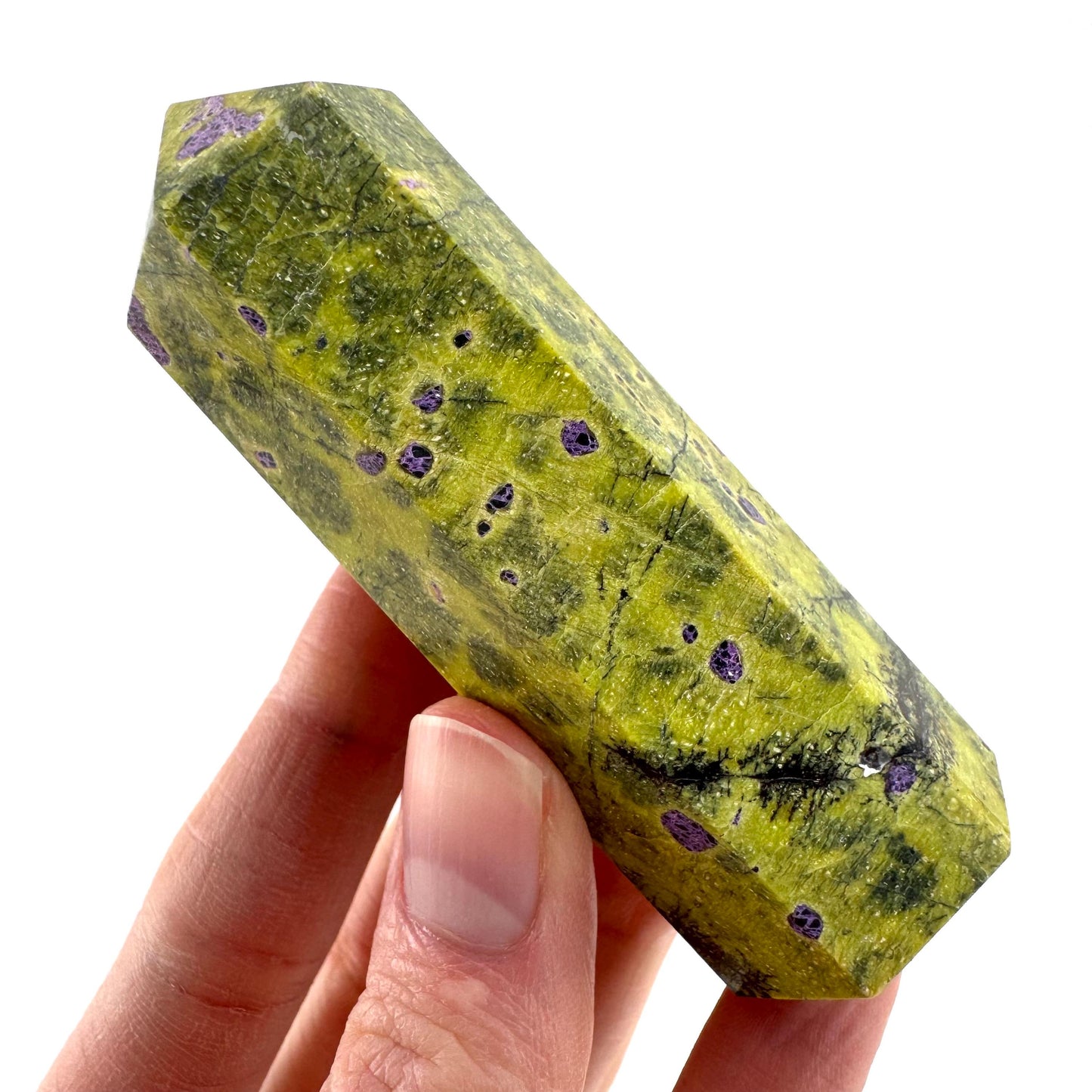 Atlantisite Crystal Point | Stichtite in Serpentine from Tasmania