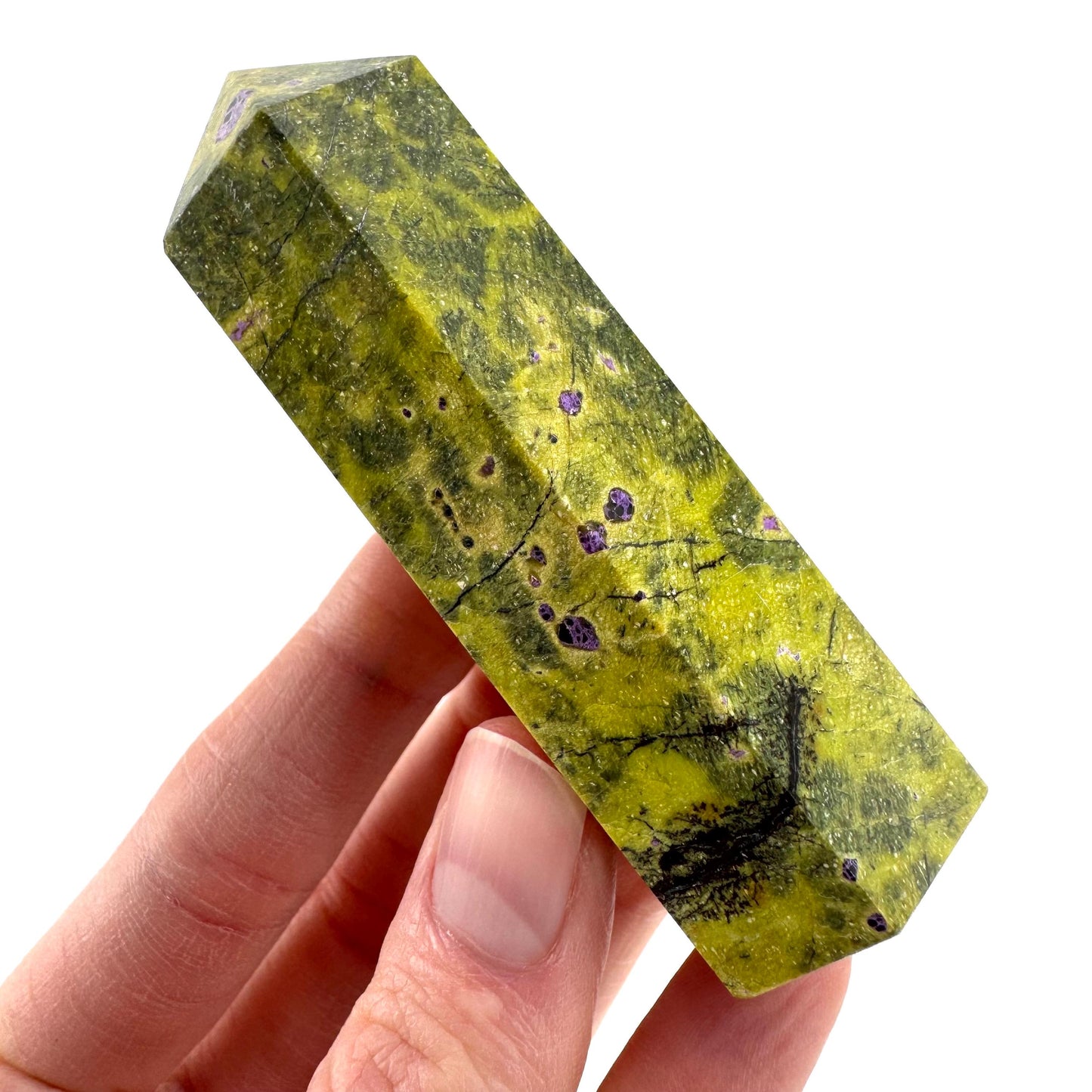 Atlantisite Crystal Point | Stichtite in Serpentine from Tasmania