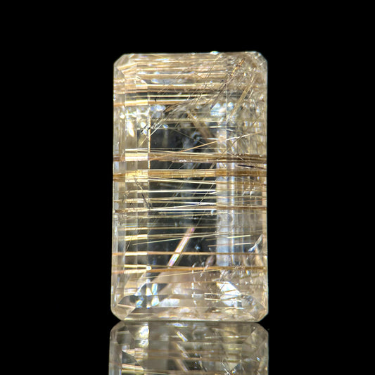 Golden Rutile Quartz Cabochon | Flashy Natural Gemstone