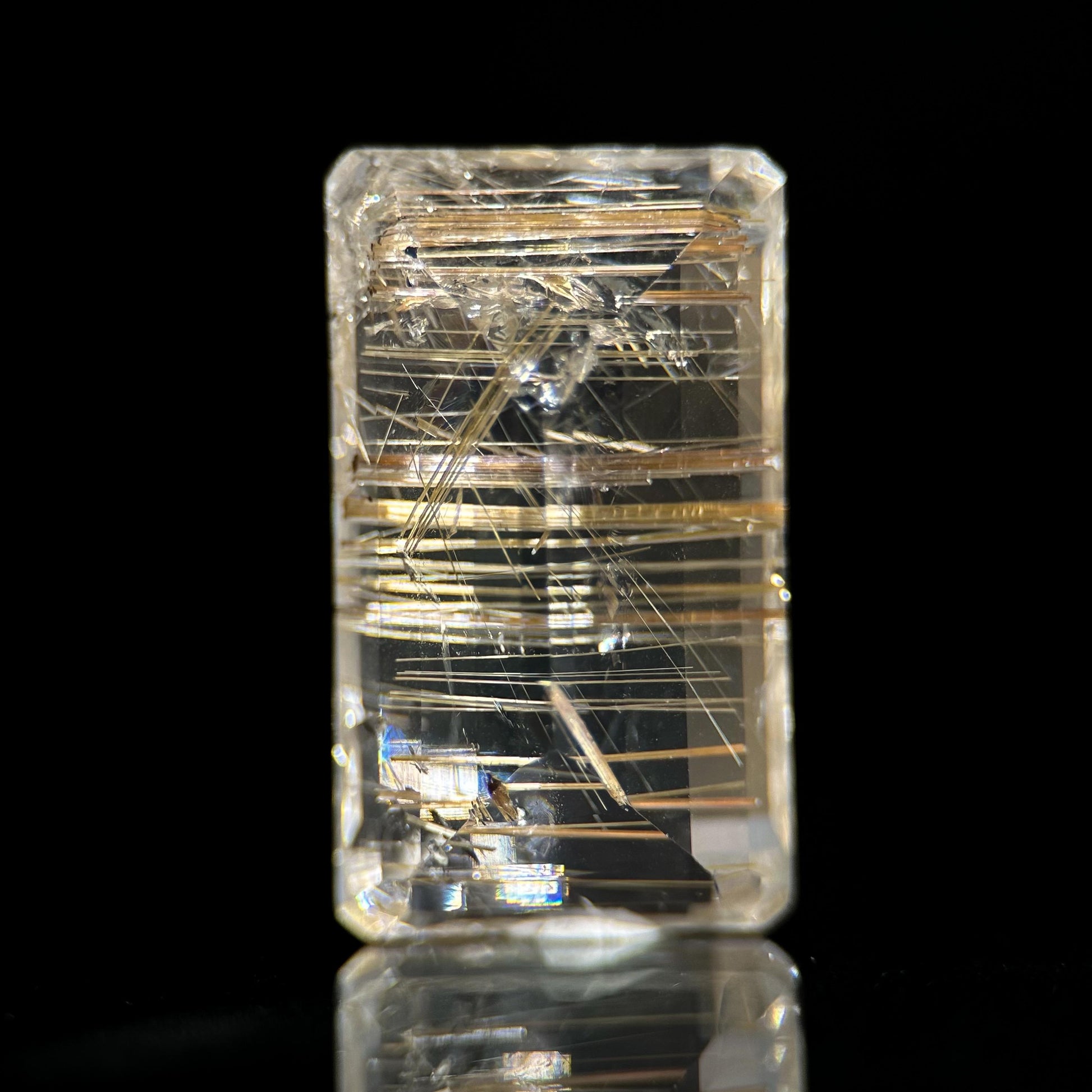 Golden Rutile Quartz Cabochon | Flashy Natural Gemstone