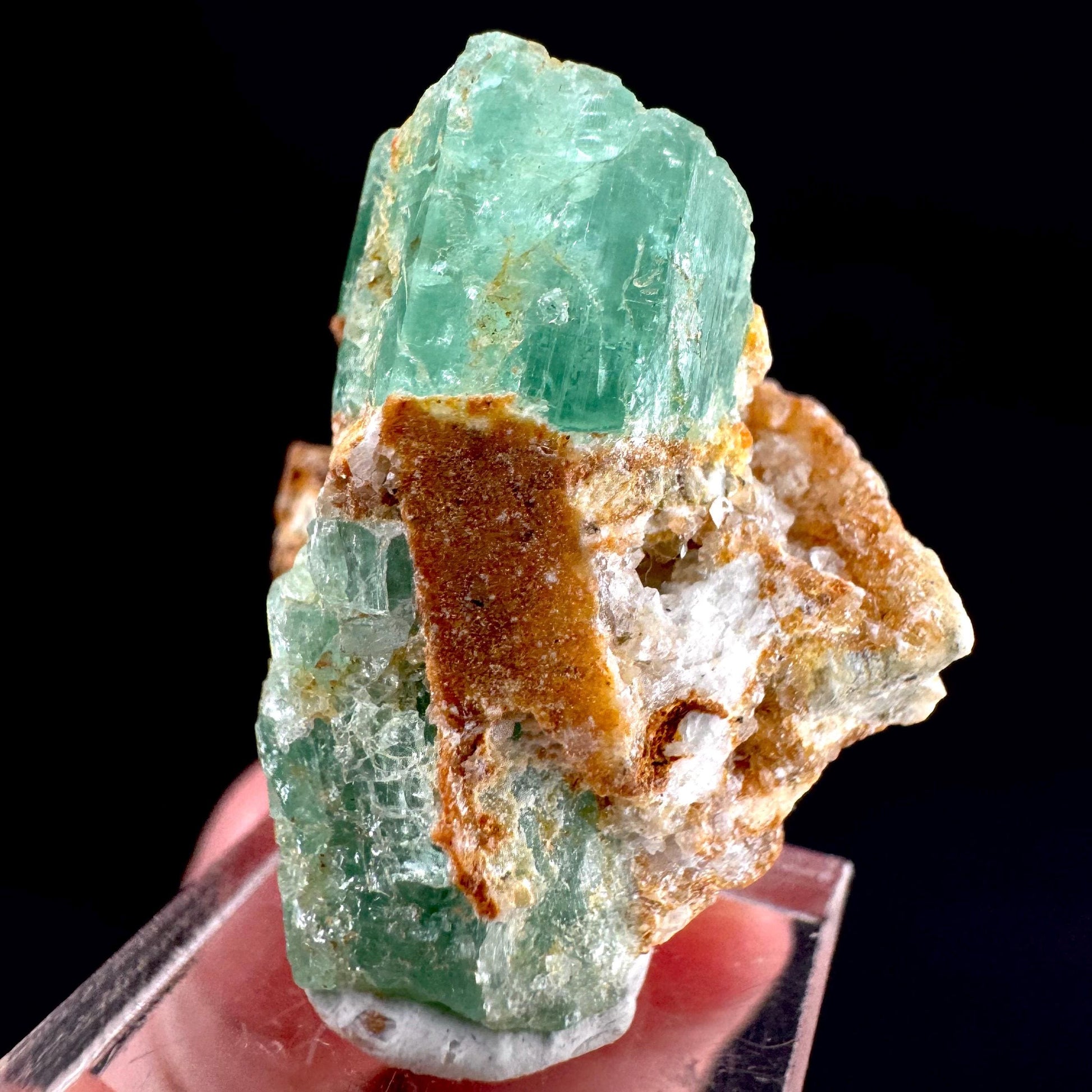 Emerald on Matrix | natural green crystal cluster, raw mineral specimen from Pakistan