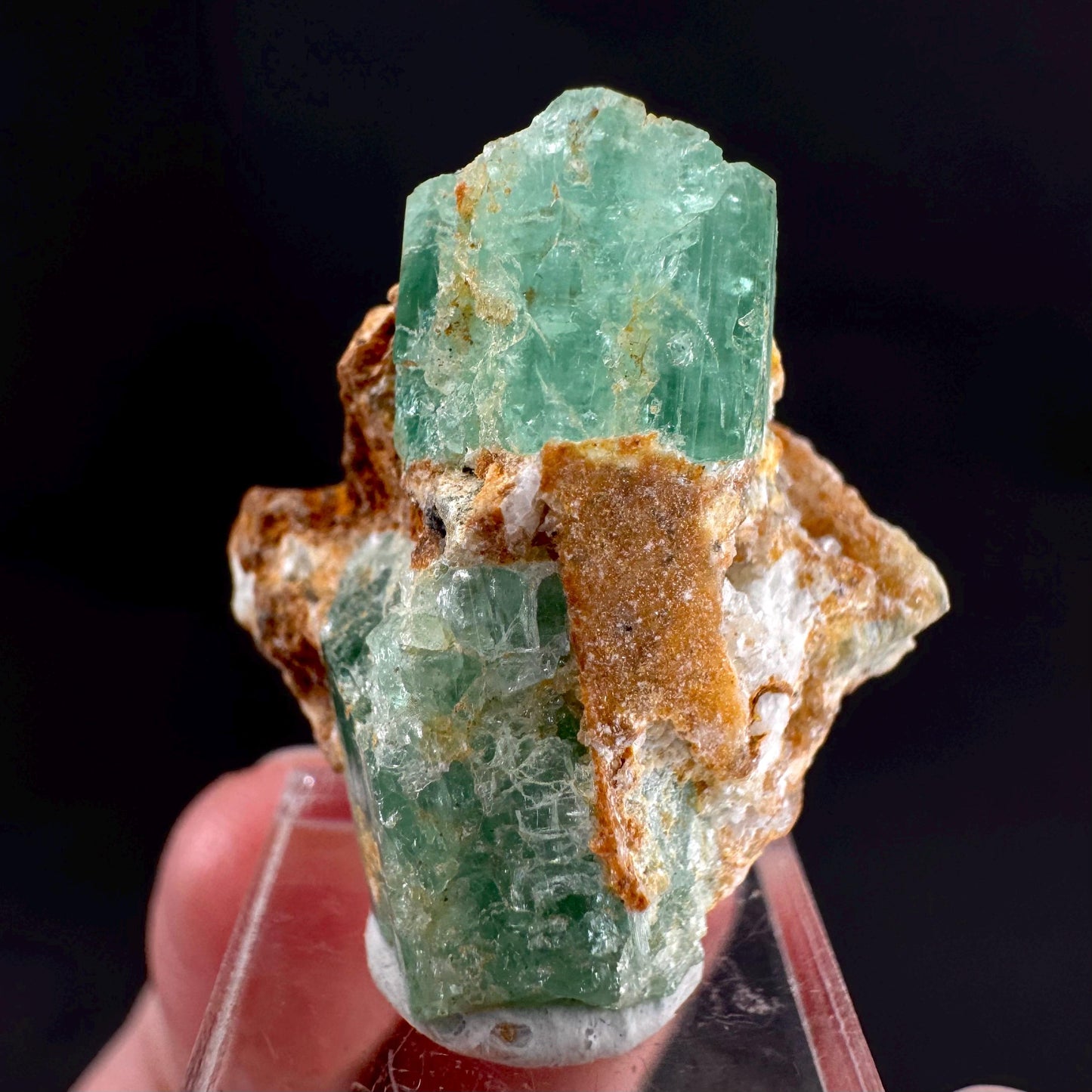 Emerald on Matrix | natural green crystal cluster, raw mineral specimen from Pakistan