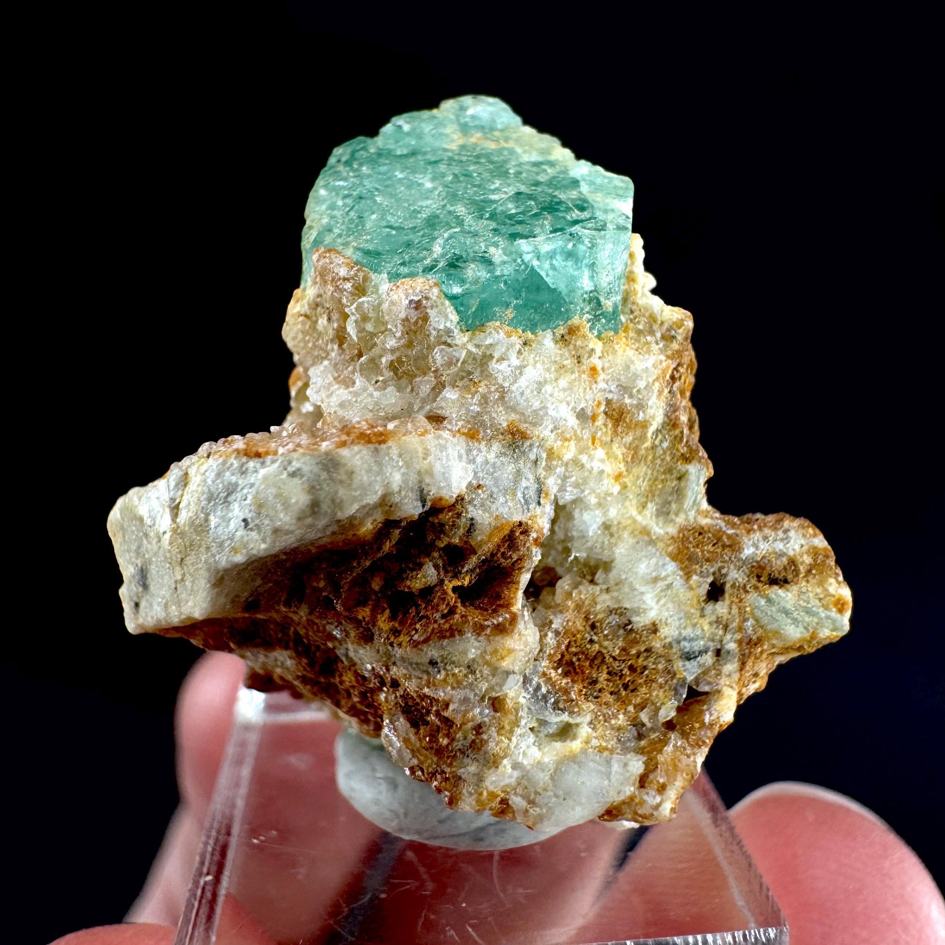 Emerald on Matrix | natural green crystal cluster, raw mineral specimen from Pakistan