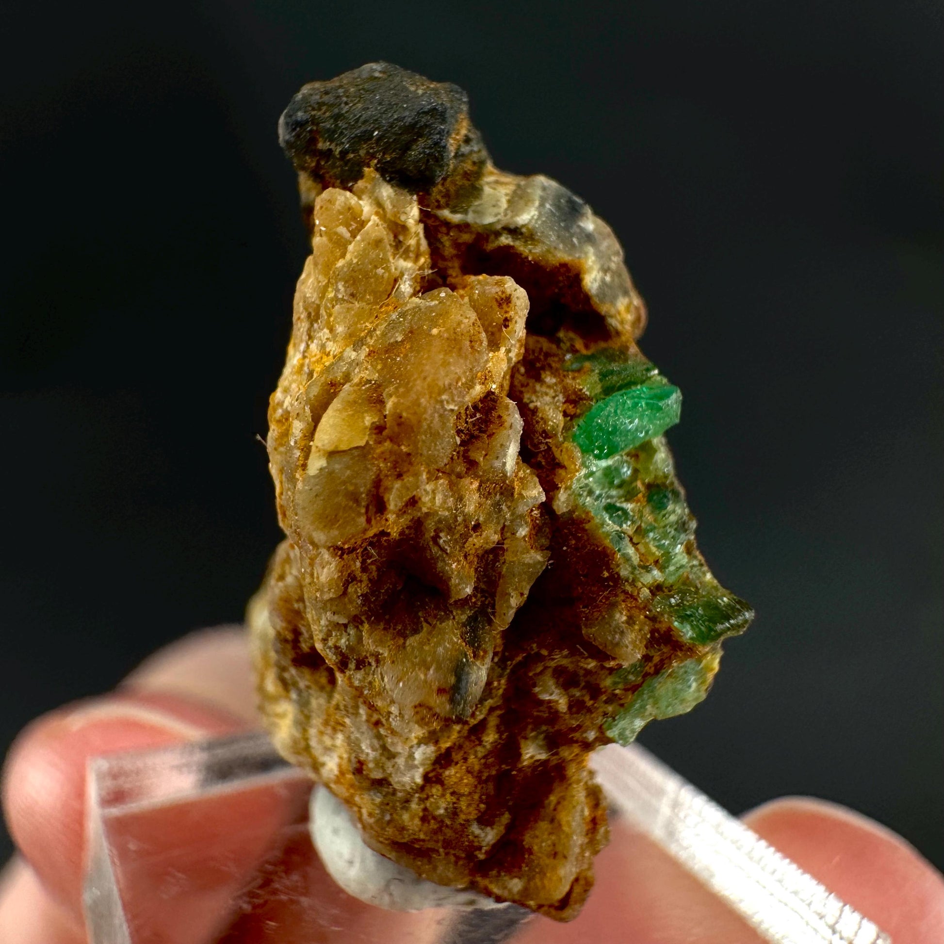 Emerald on Matrix | natural green crystal cluster, raw mineral specimen from Pakistan