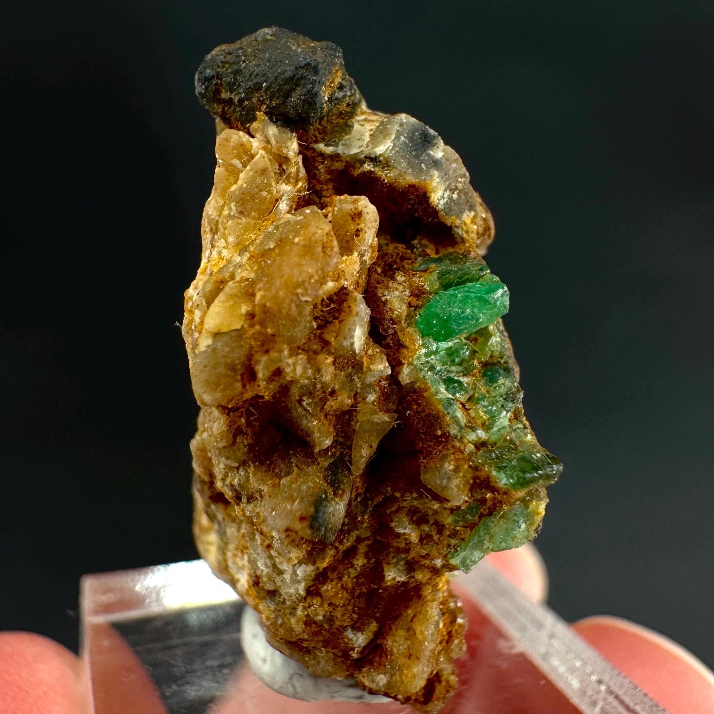 Emerald on Matrix | natural green crystal cluster, raw mineral specimen from Pakistan