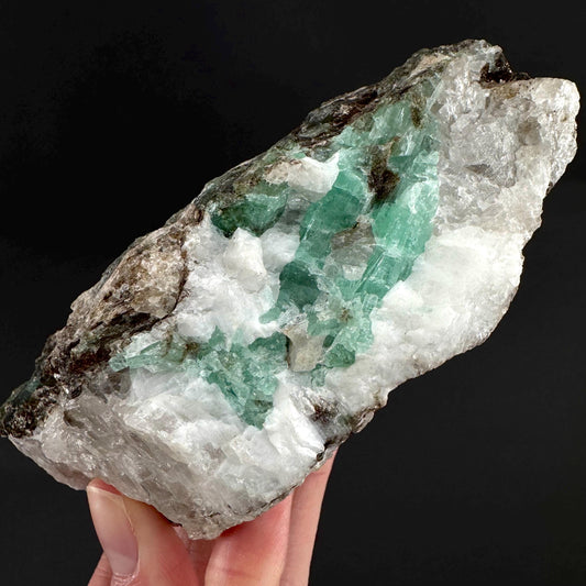 Emerald on Matrix | natural green crystal cluster, raw mineral specimen from Pakistan