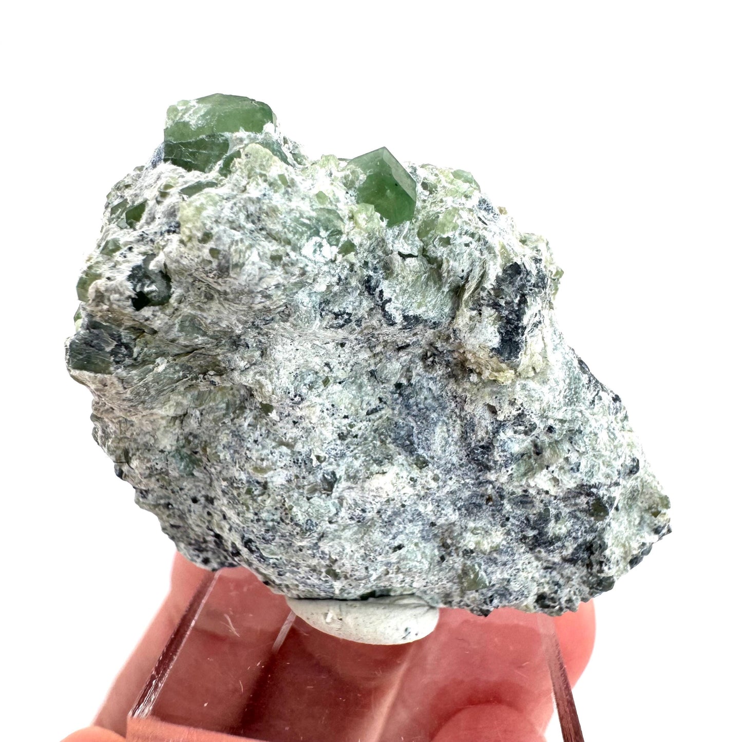 Demantoid Garnet on Matrix | raw green crystal, mineral specimen from Pakistan
