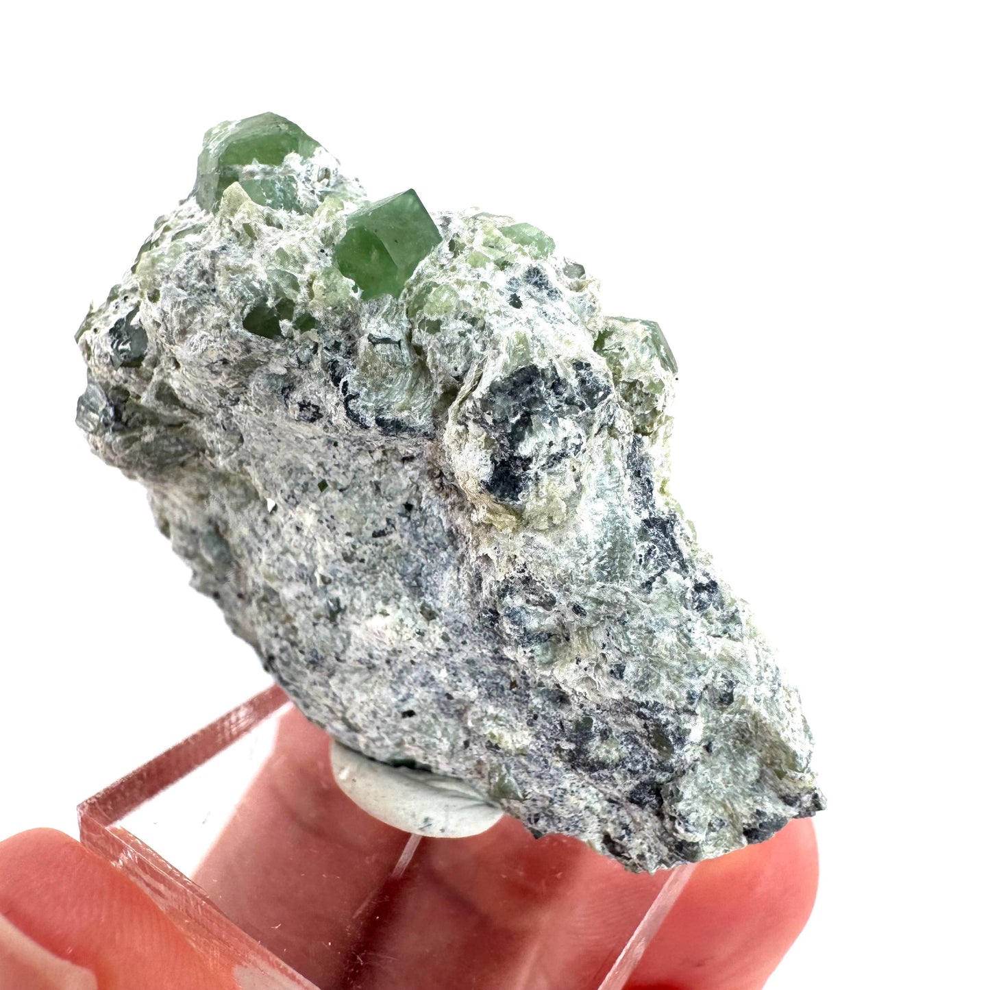 Demantoid Garnet on Matrix | raw green crystal, mineral specimen from Pakistan