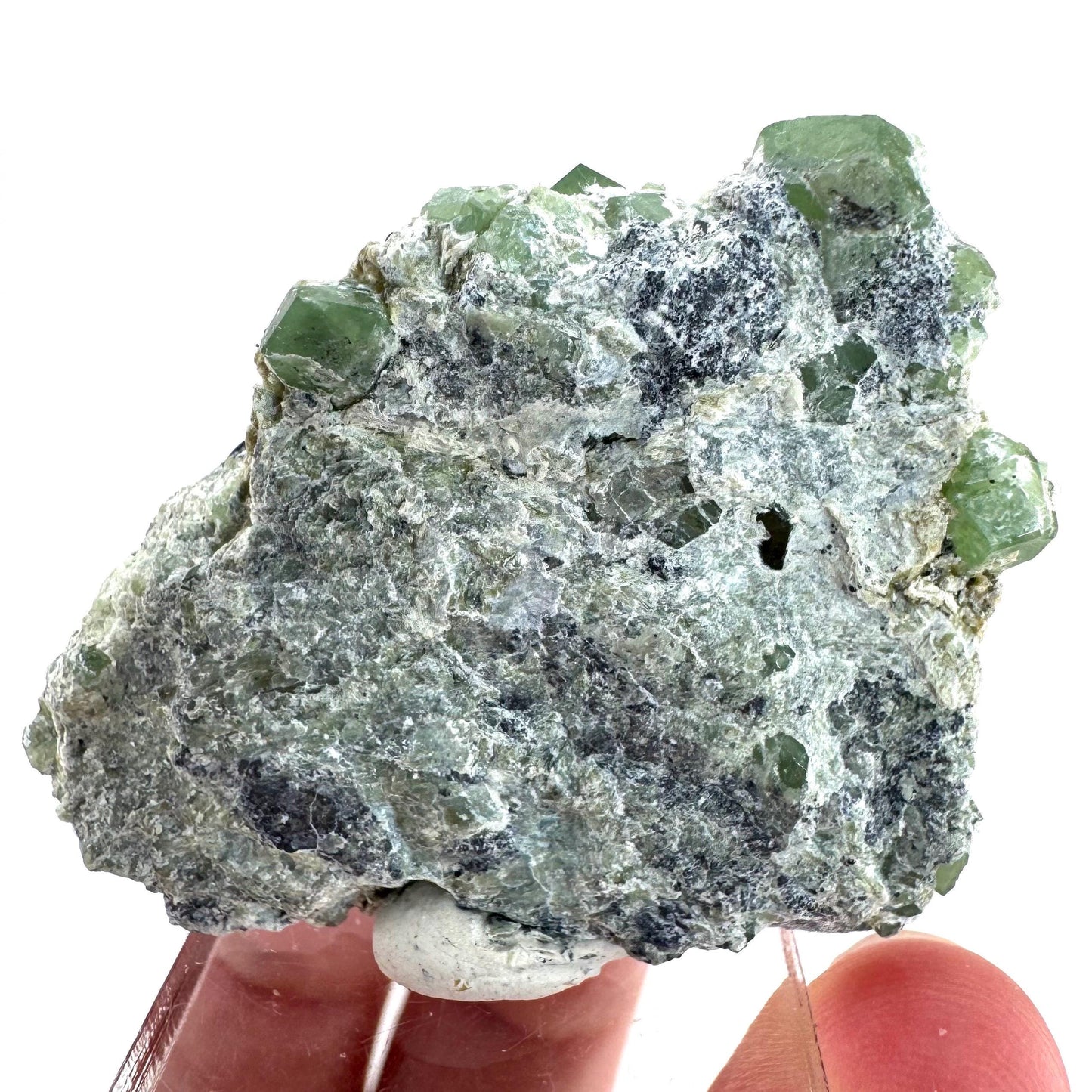 Demantoid Garnet on Matrix | raw green crystal, mineral specimen from Pakistan