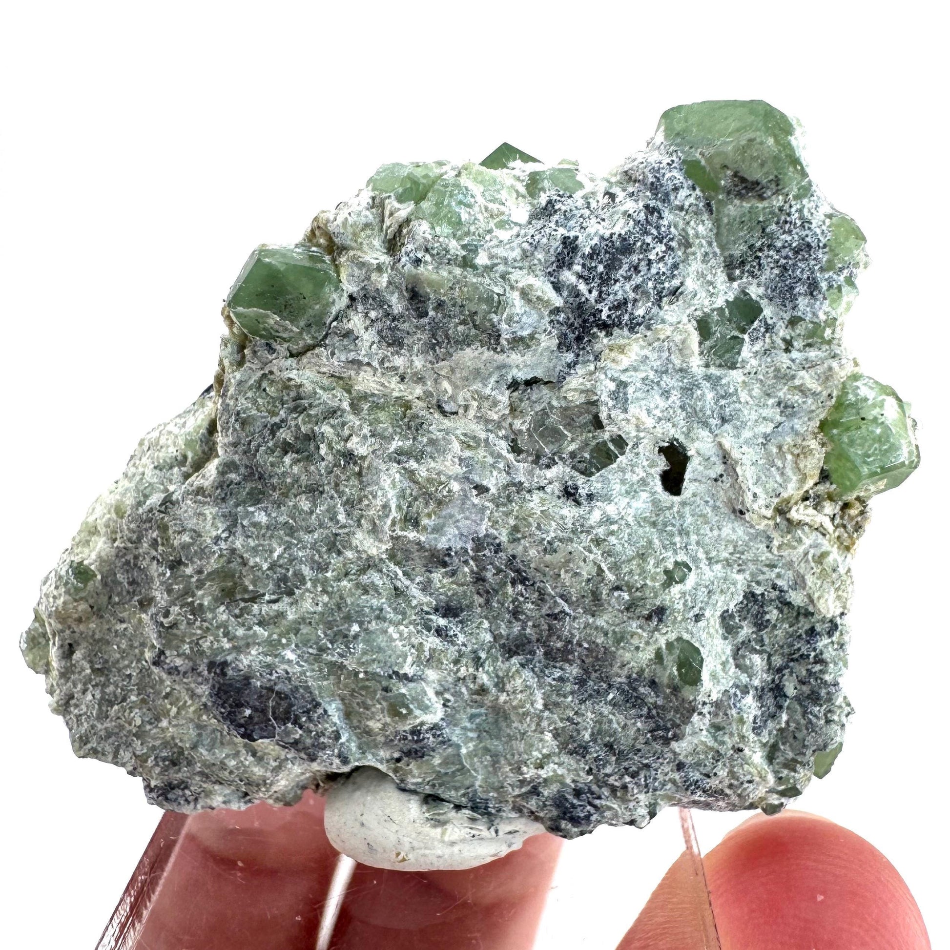 Demantoid Garnet on Matrix | raw green crystal, mineral specimen from Pakistan