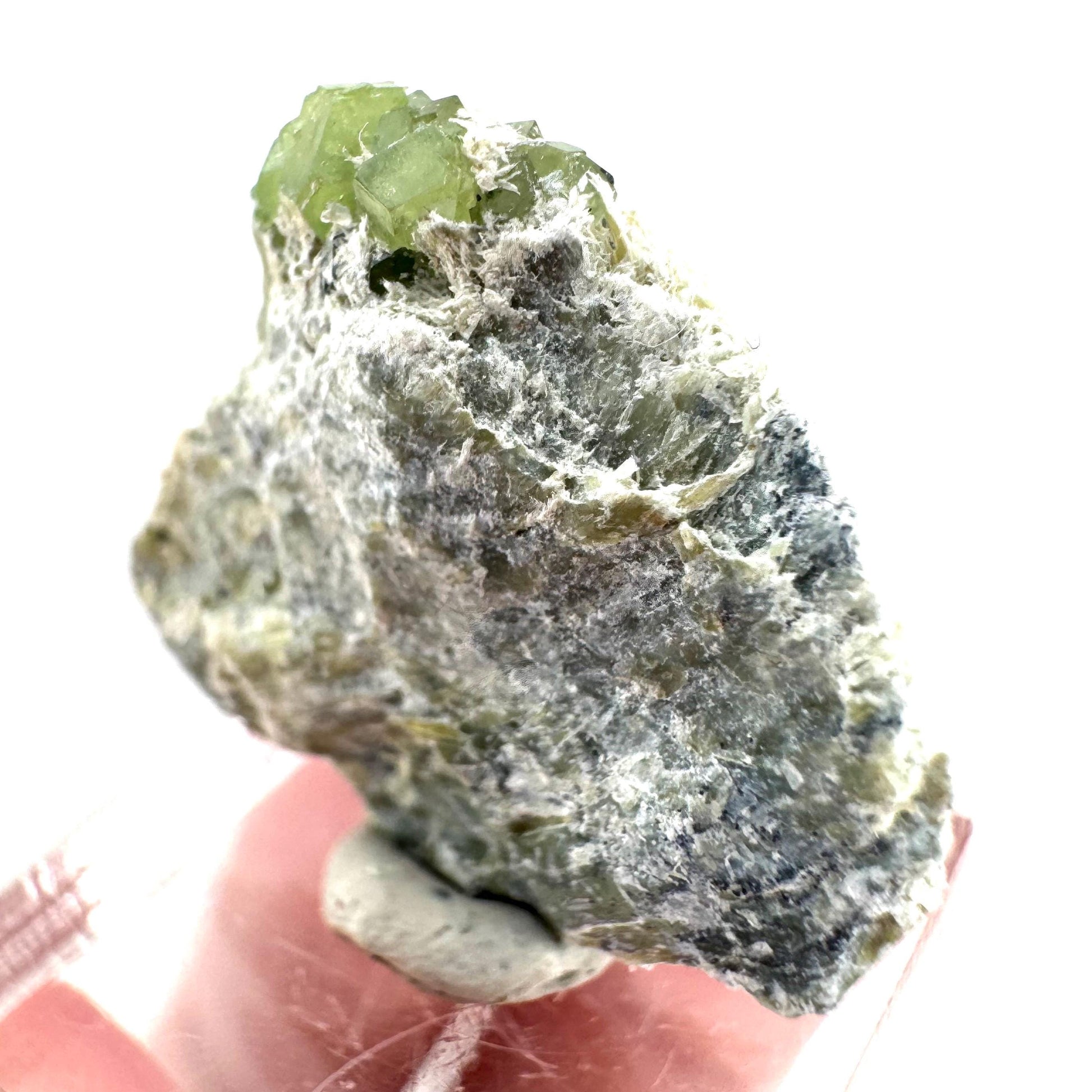 Demantoid Garnet on Matrix | raw green crystal, mineral specimen from Pakistan