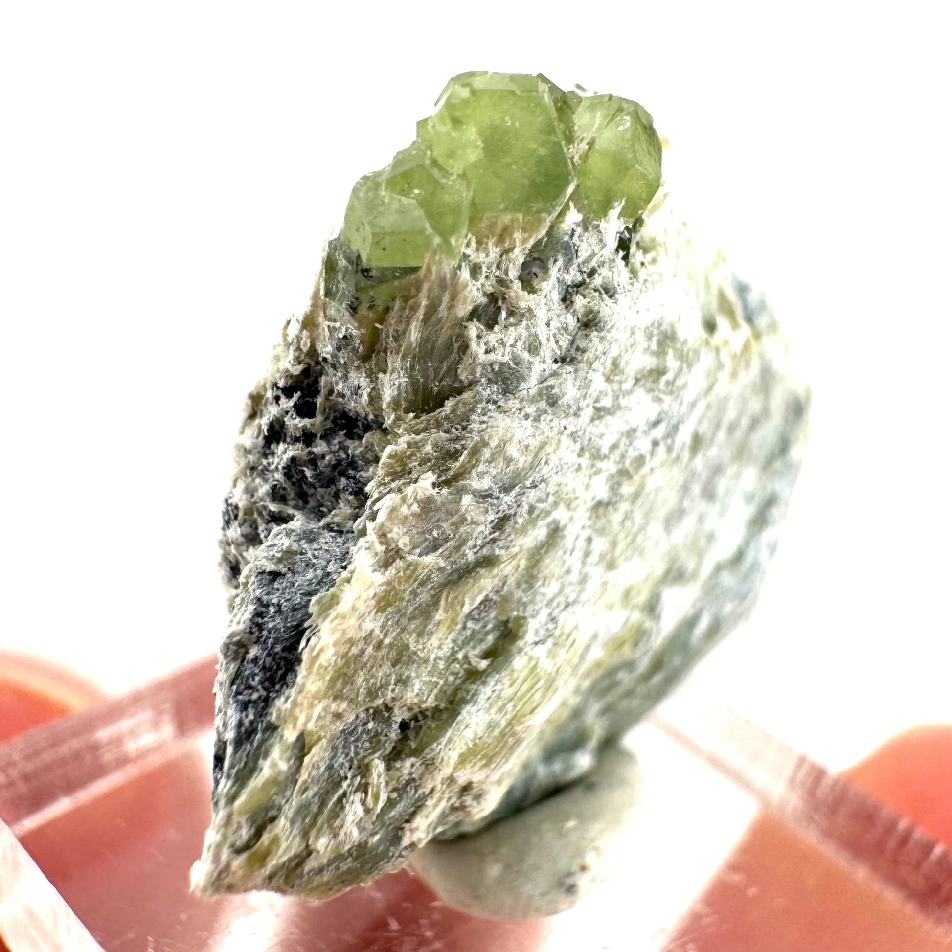 Demantoid Garnet on Matrix | raw green crystal, mineral specimen from Pakistan