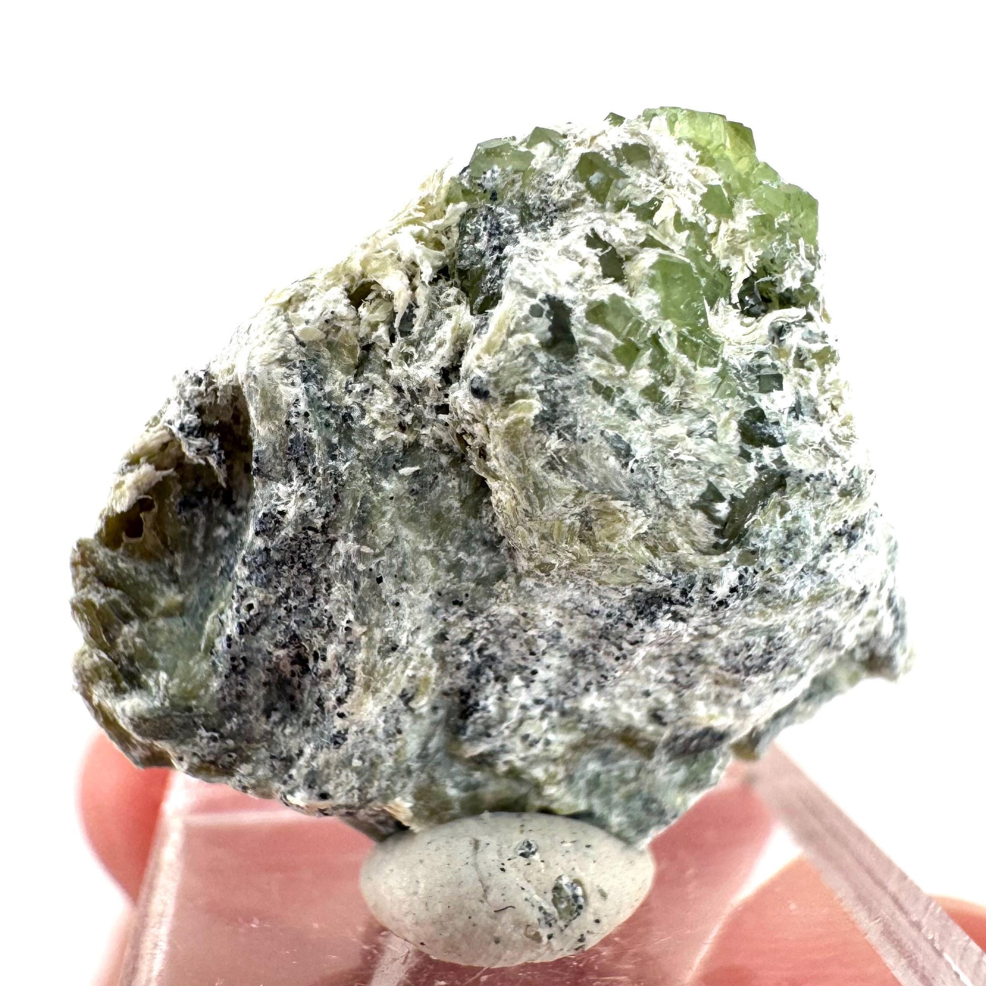 Demantoid Garnet on Matrix | raw green crystal, mineral specimen from Pakistan