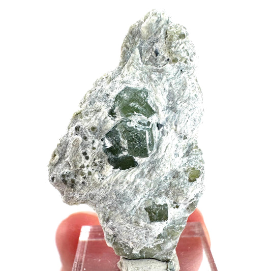 Demantoid Garnet on Matrix | raw green crystal, mineral specimen from Pakistan
