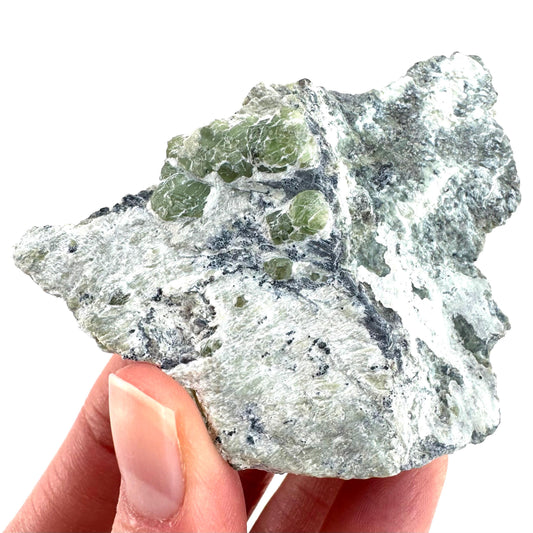 Demantoid Garnet on Matrix | raw green crystal, mineral specimen from Pakistan