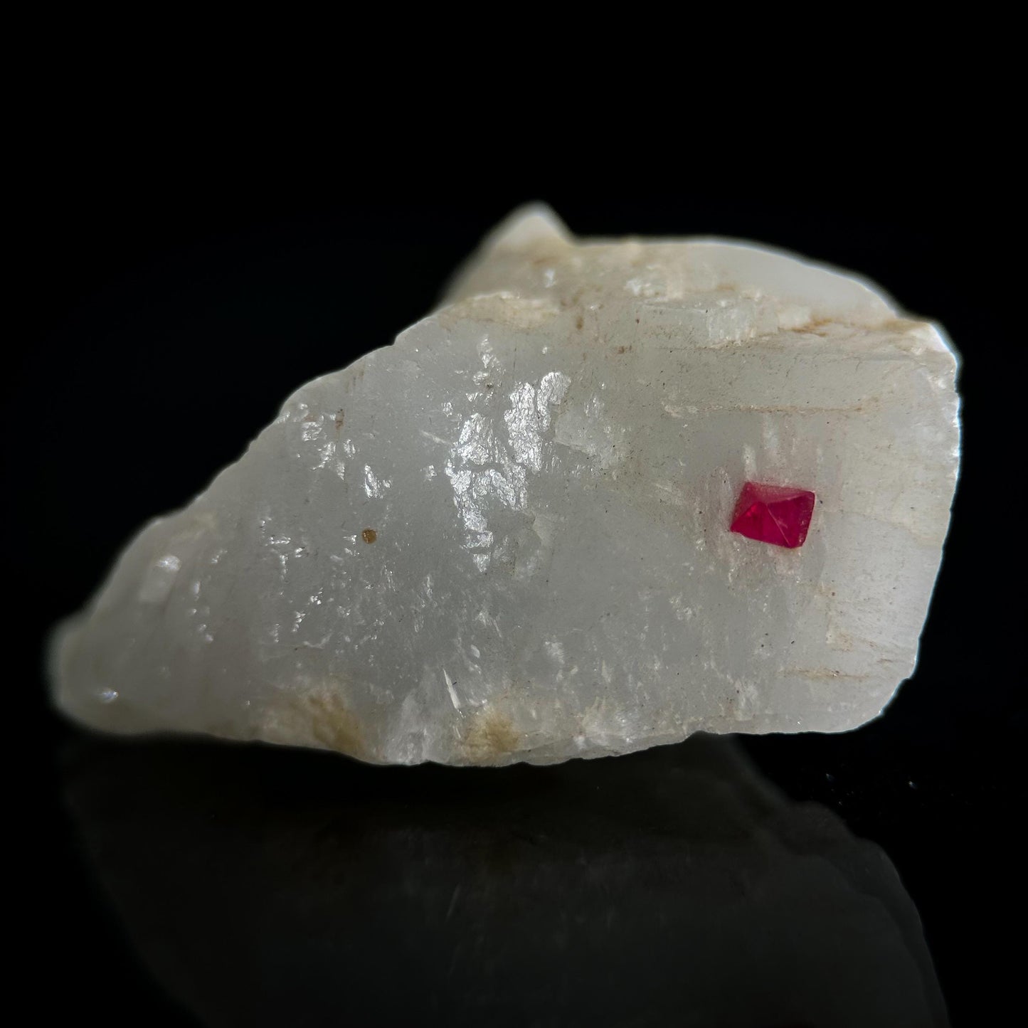 Spinel on Marble Matrix | Burmese pink crystal, mineral specimen from Mogok, Myanmar