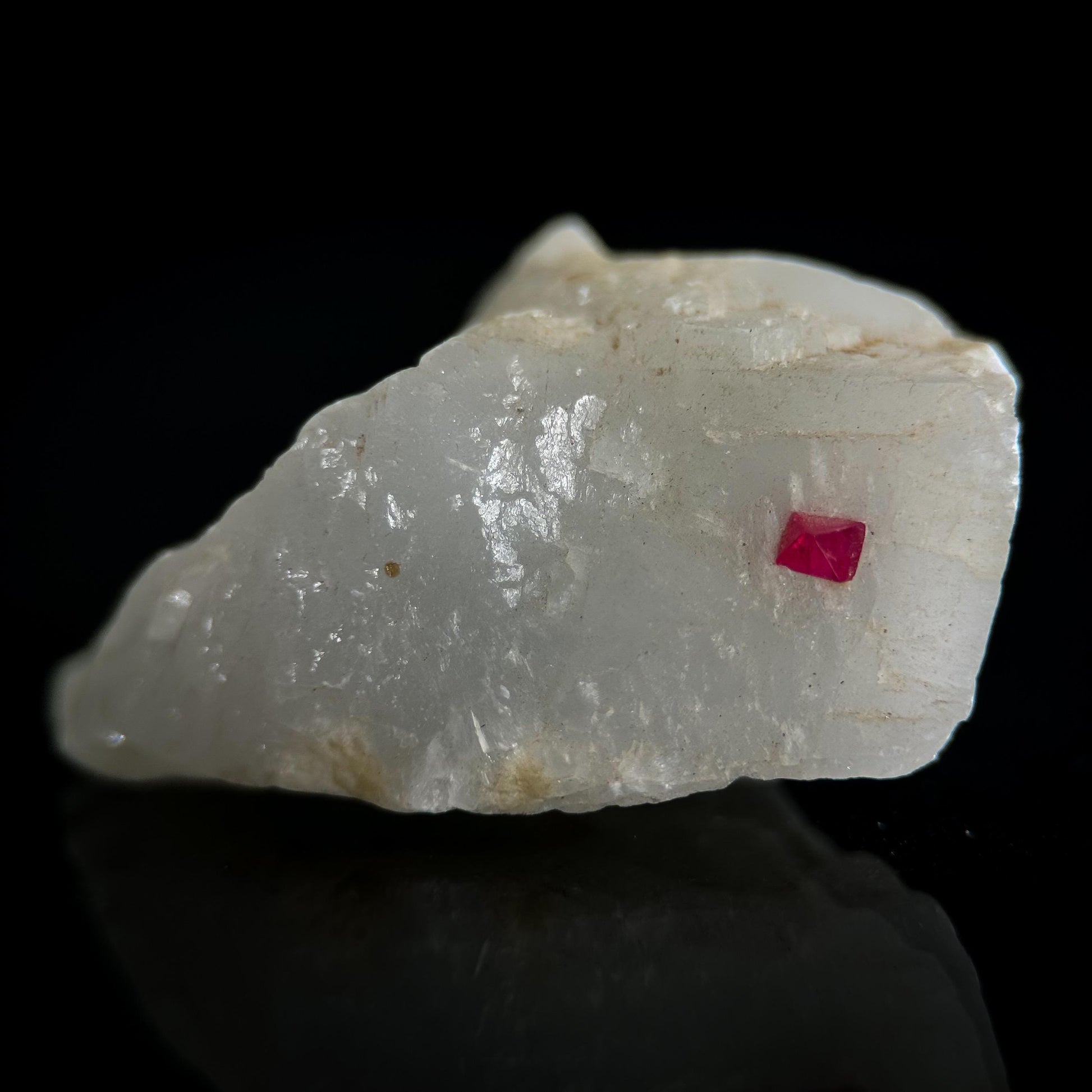 Spinel on Marble Matrix | Burmese pink crystal, mineral specimen from Mogok, Myanmar